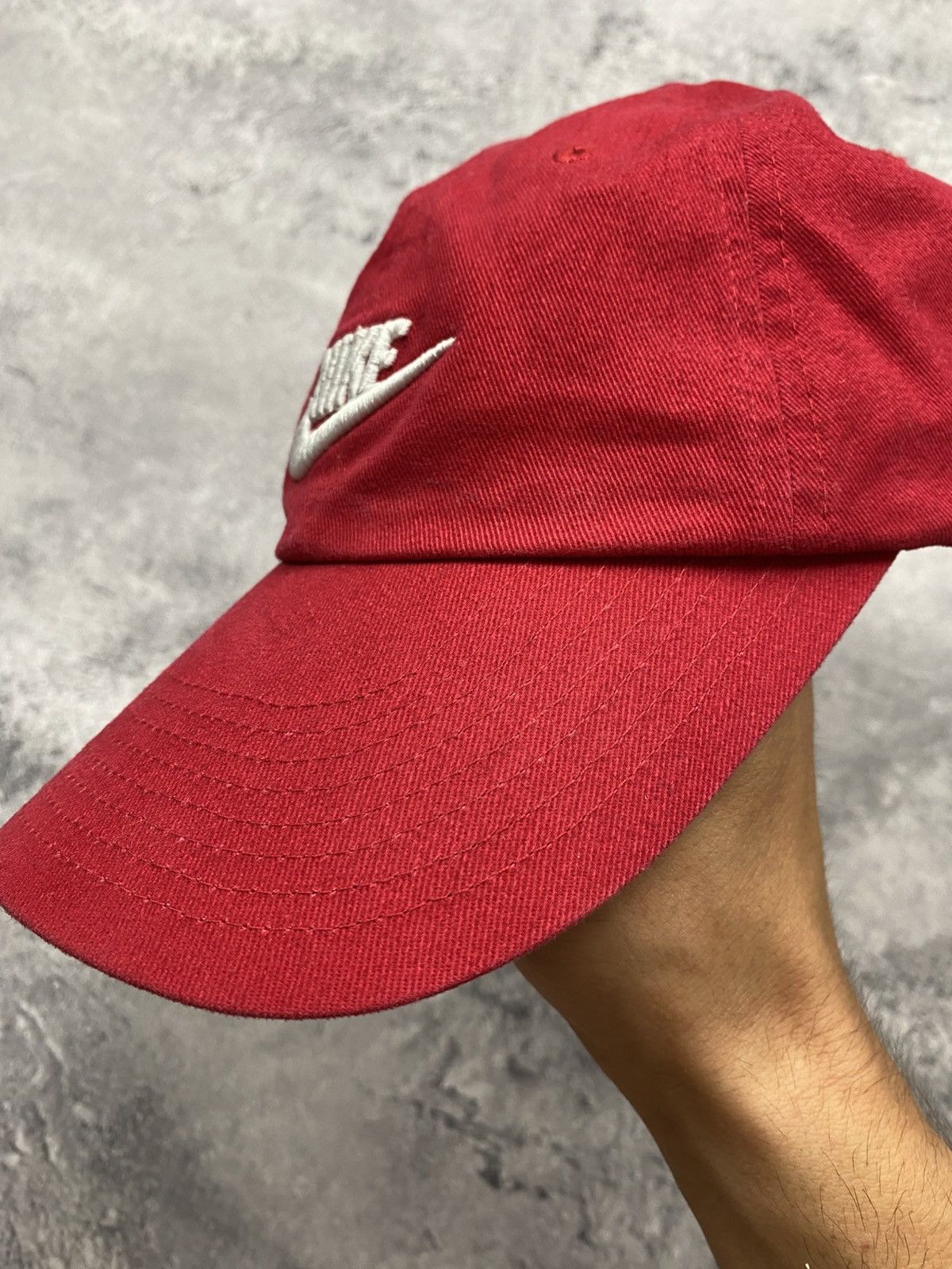 Nike Vintage Nike Cap Red Hat Y2K Spell Out Swoosh Logo 00s Size ONE SIZE - 6 Thumbnail