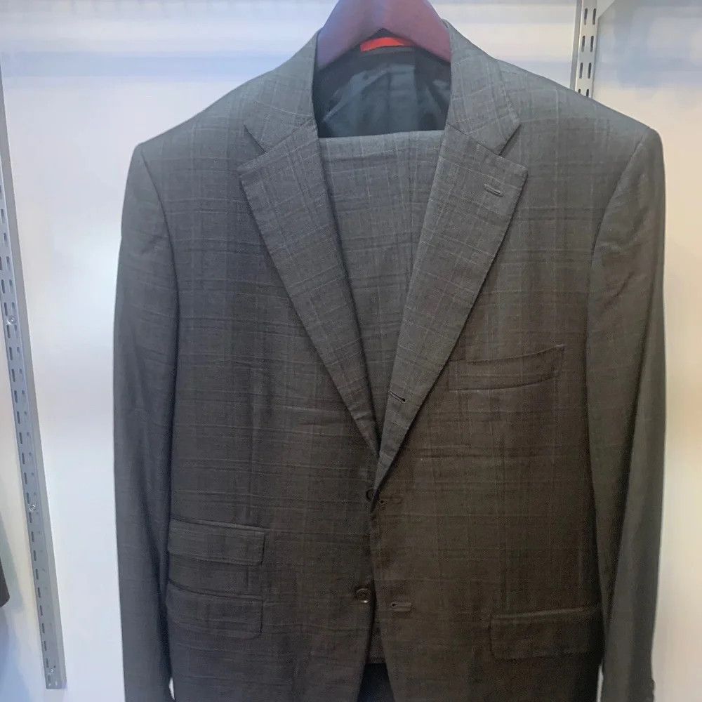 Isaia Isaia Napoli Suit – Gray Check, Made in Italy Size 44R - 2 Thumbnail