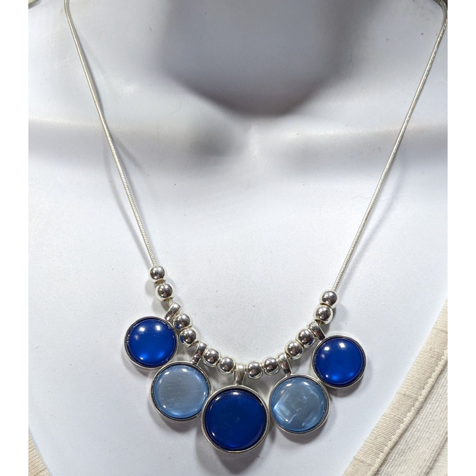 Other Mermaidcore Glass And Shell Blue & Light Blue Circle Charm N Size ONE SIZE - 4 Thumbnail