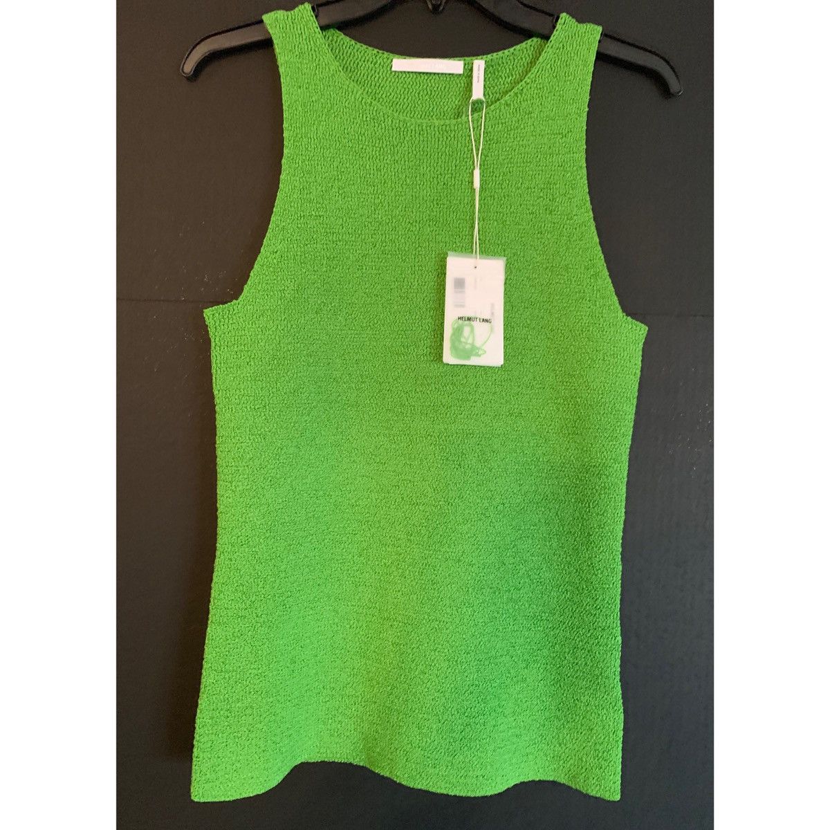 Helmut Lang HELMUT LANG GREEN KNIT LUXURY TANK TOP Size L / US 10 / IT 46 - 17 Thumbnail
