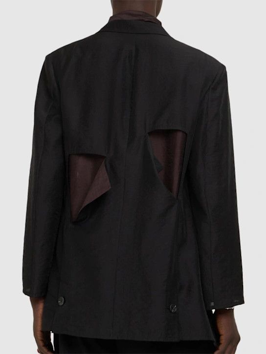 Yohji Yamamoto o1lsvrm0525 Cut-Off Detail Jacket in Black Size US M / EU 48-50 / 2 - 4 Thumbnail