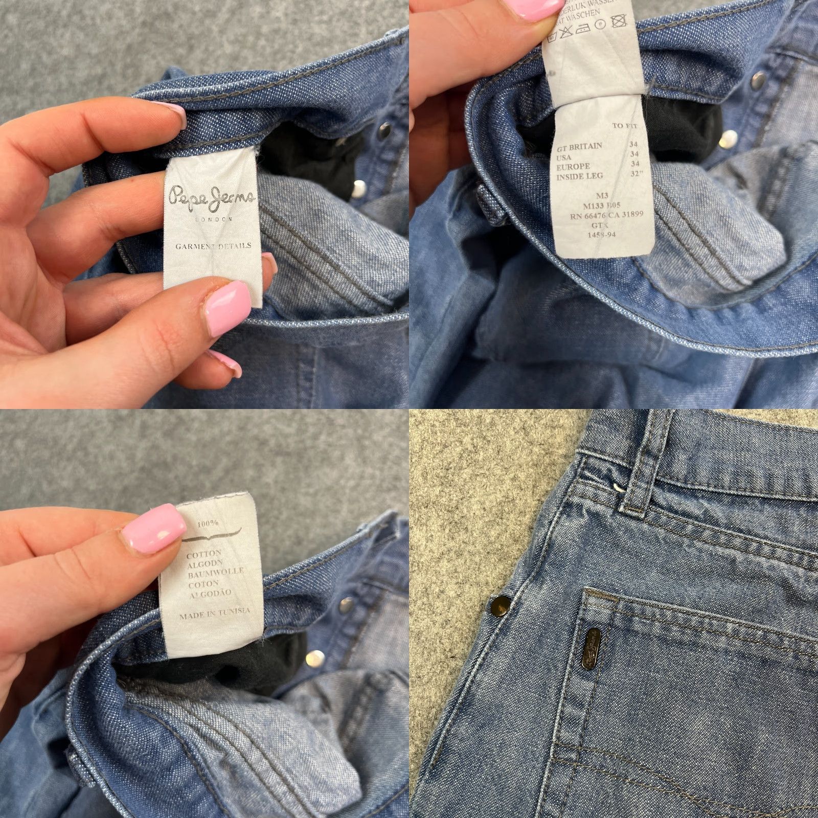 Pepe Jeans PEPE Jeans Jeans Relaxed Straight 32 32 Medium Wash Vintage Neppy Denim Mens Size 32 Blue Cotton 5-Pocket Mens Jeans Size US 32 / EU 48 - 8 Thumbnail