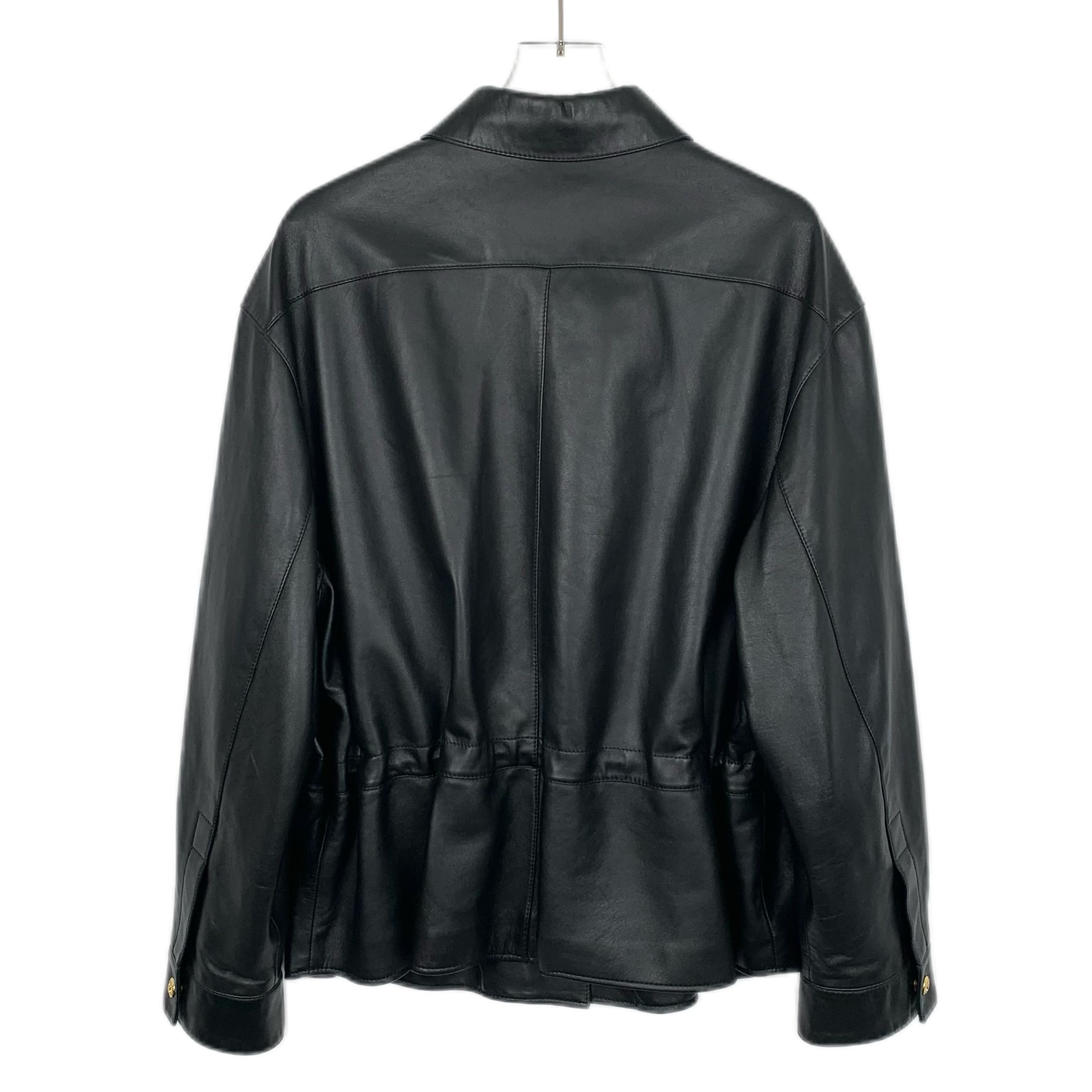 Celine Leather Jacket with Gold Buttons (Size S)