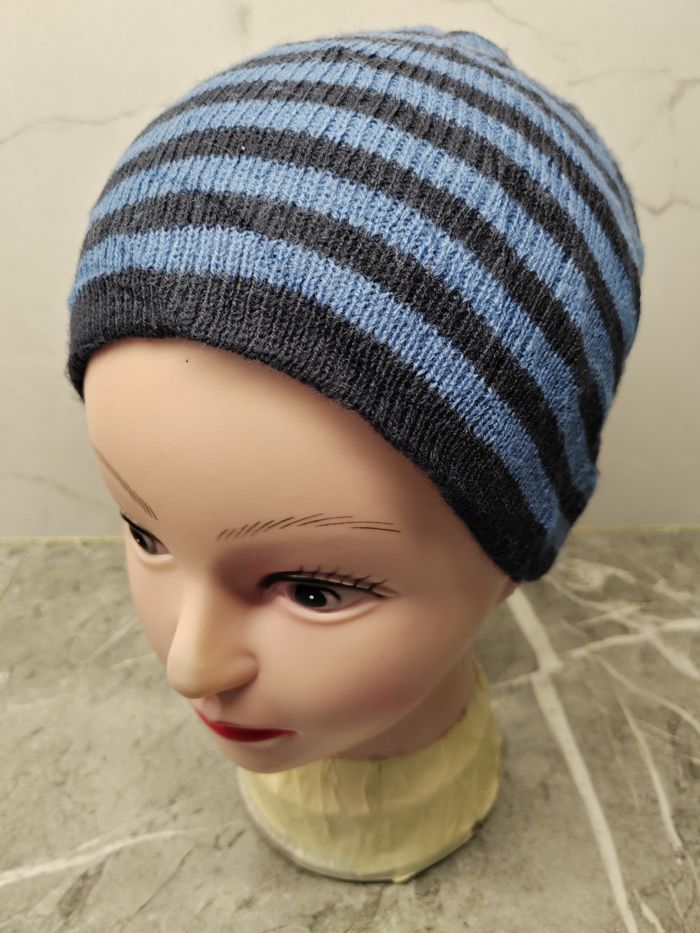 Japanese Brand Vintage Stripe Style Beanie Size ONE SIZE - 2 Thumbnail