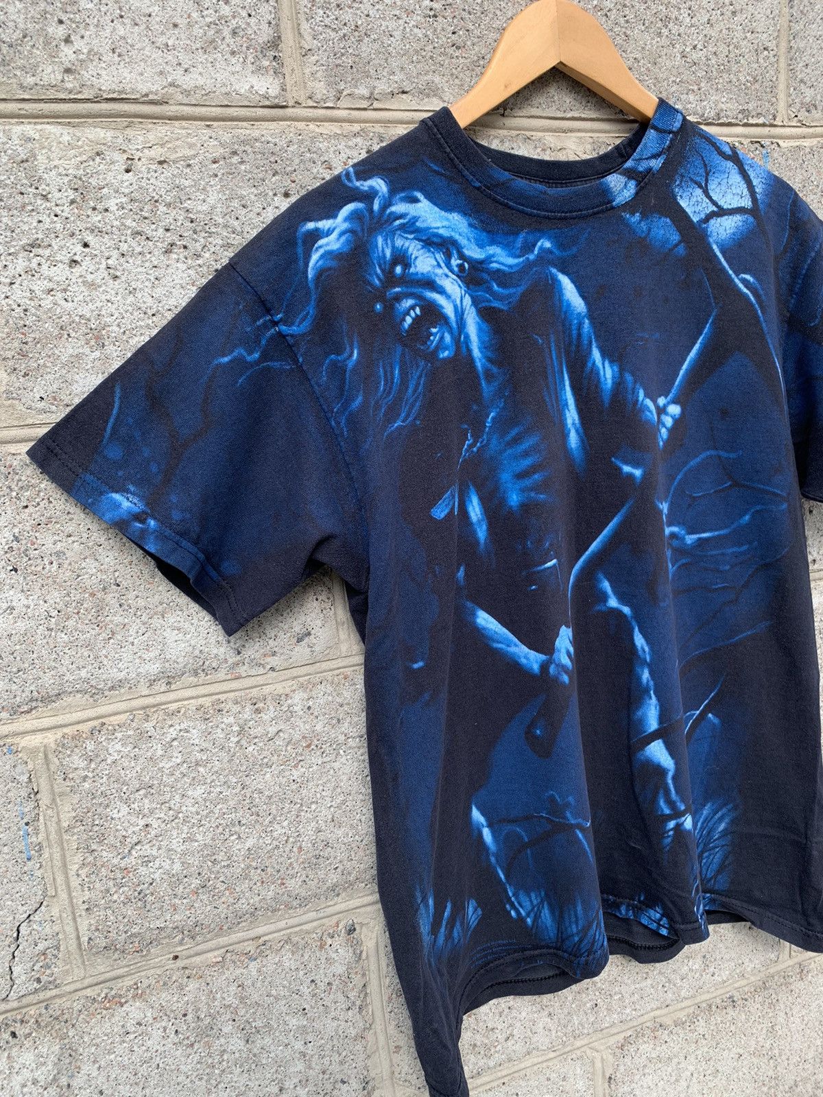 Band Tees × Iron Maiden × Vintage Iron Maiden All Over Print Benjamin Breeg Tour T Shirt Size US L / EU 52-54 / 3 - 3 Thumbnail