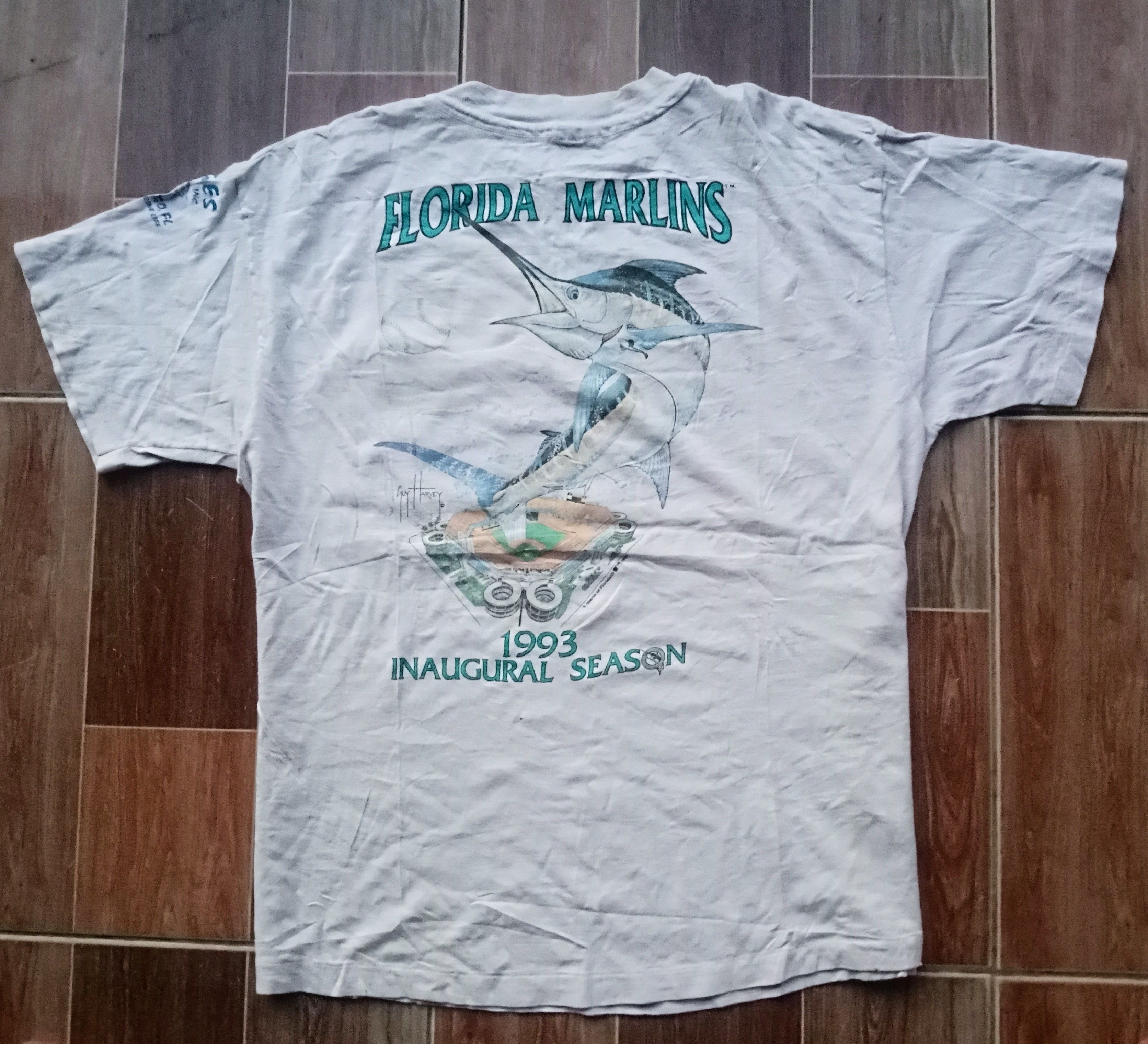 Hanes Vintage Hanes Beefy Tee Florida Marlins ©1992 Tee Size US L / EU 52-54 / 3 - 1 Thumbnail