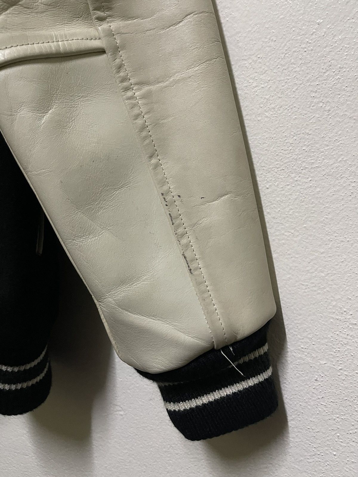 Japanese Brand Brth:Breath / Number Nine Varsity Leather Jacket Size US L / EU 52-54 / 3 - 19 Thumbnail