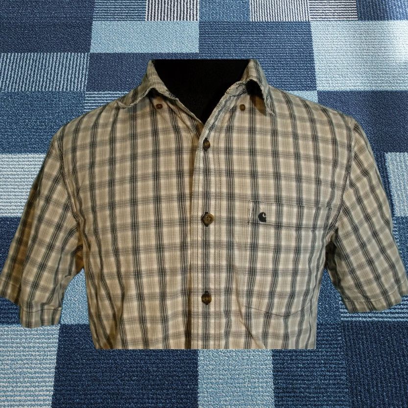 Carhartt VINTAGE Carhartt Shirt Plaid Men’s Medium Short Sleeve Button-Down Collared Relaxed Fit Shirt Size US M / EU 48-50 / 2 - 1 Thumbnail