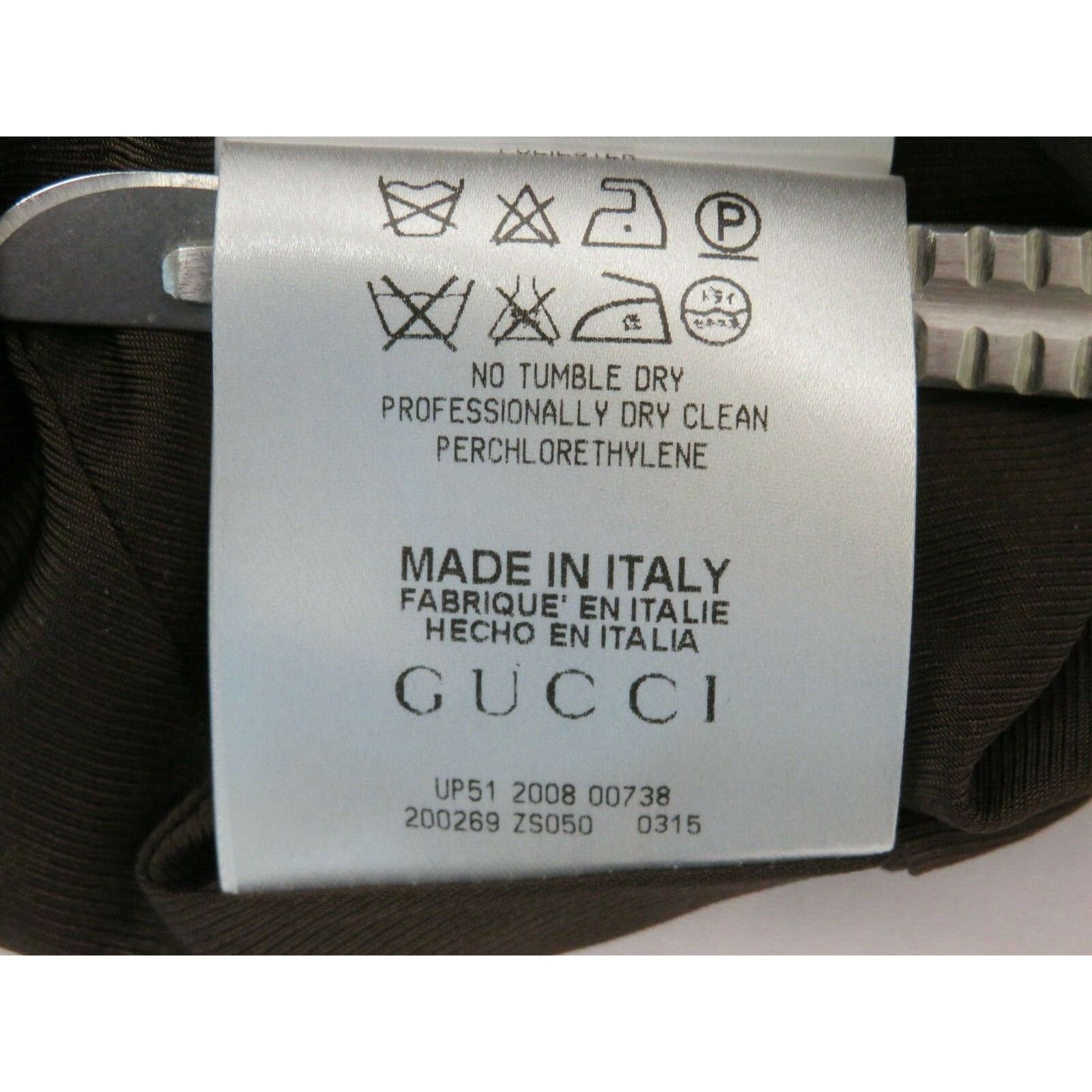 Gucci GUCCI 200269 DARK BROWN COTTON LOGO BUTTON SKIRT 46 $695 ITA Size 32" / US 10 / IT 46 - 10 Thumbnail