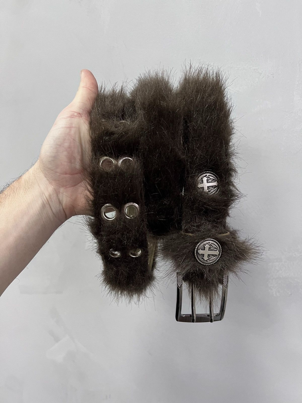 Hysteric Glamour Rare Fur Fuzzy Hysteric Glamour style long leather belt y2k Size ONE SIZE - 11 Thumbnail