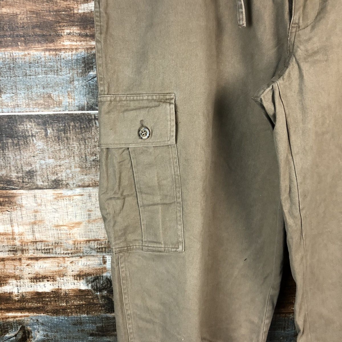 Japanese Brand Japanese Brand Brown Cargo Multipocket Pants #A2420 Size US 35 - 9 Thumbnail