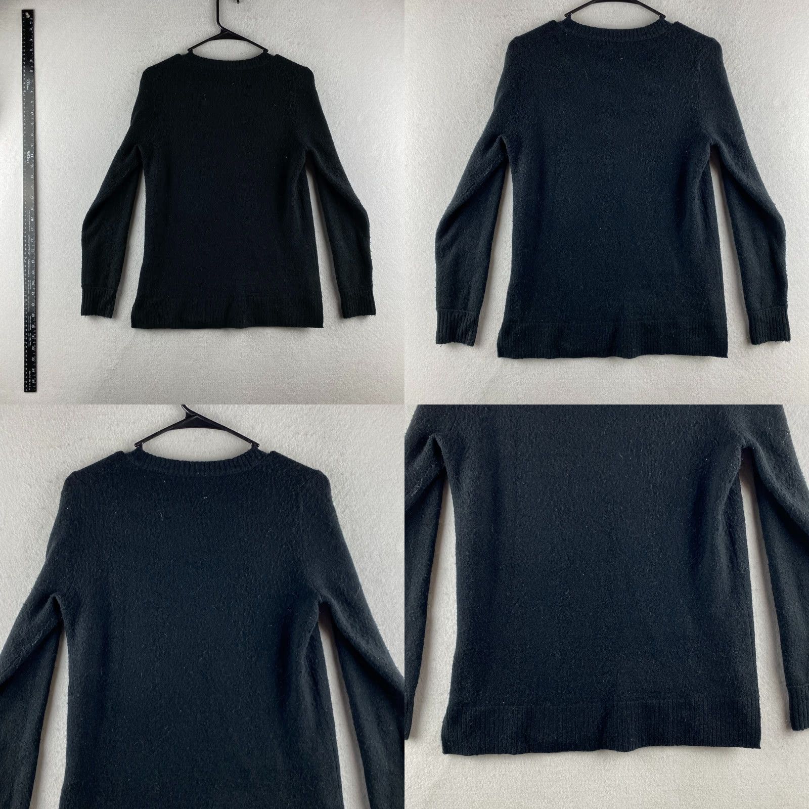 J.Crew J. Crew Sweater Womens XS Black Wool Blend Pullover Round Neck Long Sleeve Comfy Size XS / US 0-2 / IT 36-38 - 9 Thumbnail
