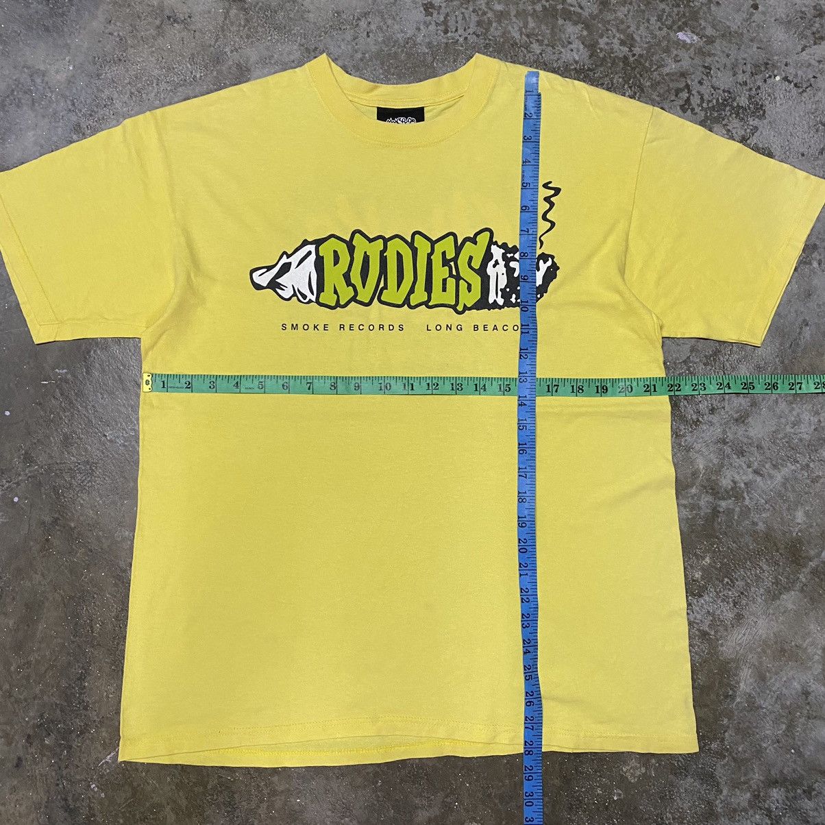 Vintage Y2K RUDIES SMOKE RECORDS LONG BEACON T SHIRT RARE Size US L / EU 52-54 / 3 - 10 Thumbnail