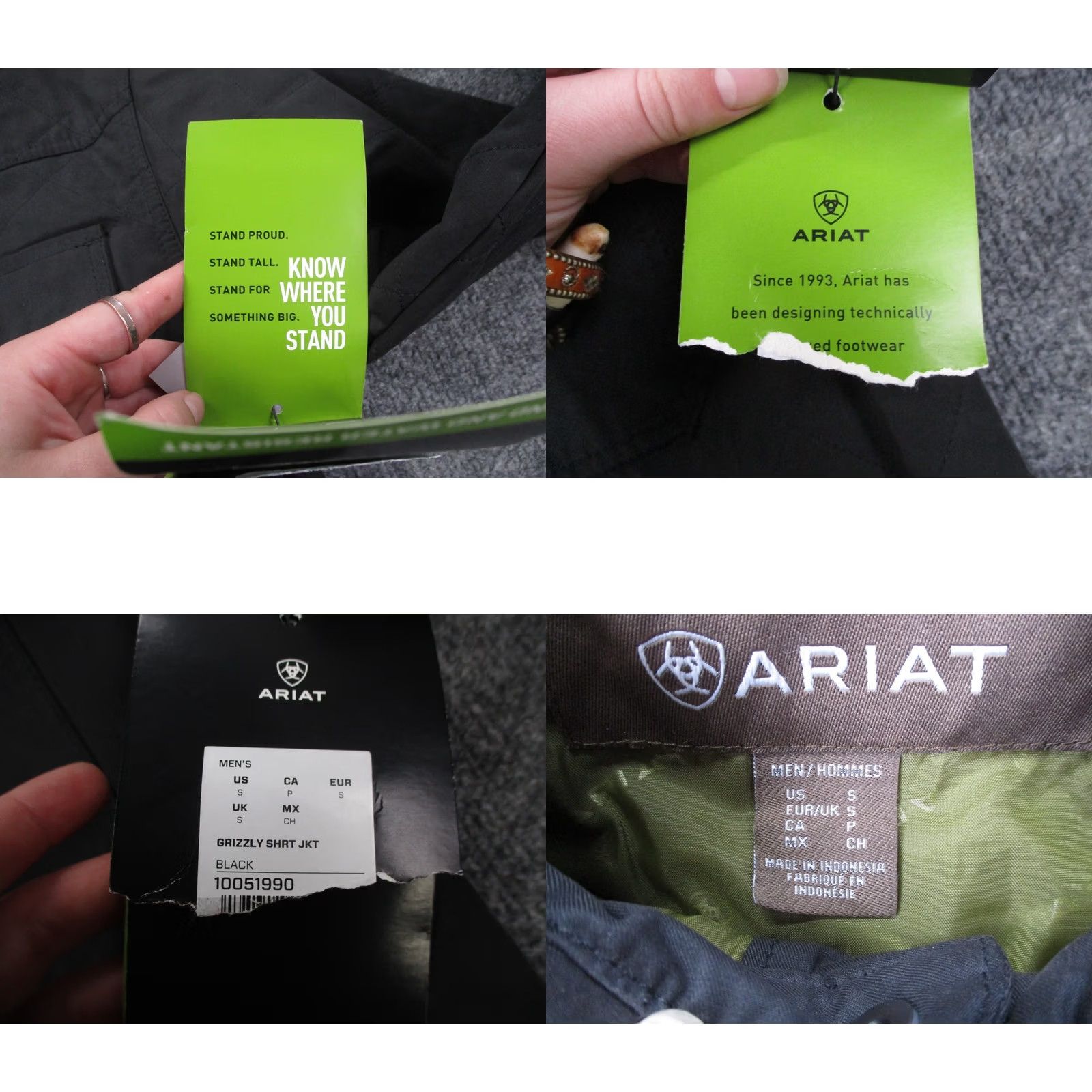 Ariat Ariat Jacket Mens S Grizzly Softshell OUTDOORS Hiking Camping NEW Windbreaker Lightweight Pockets Zipper Logo Gray Size US S / EU 44-46 / 1 - 8 Thumbnail