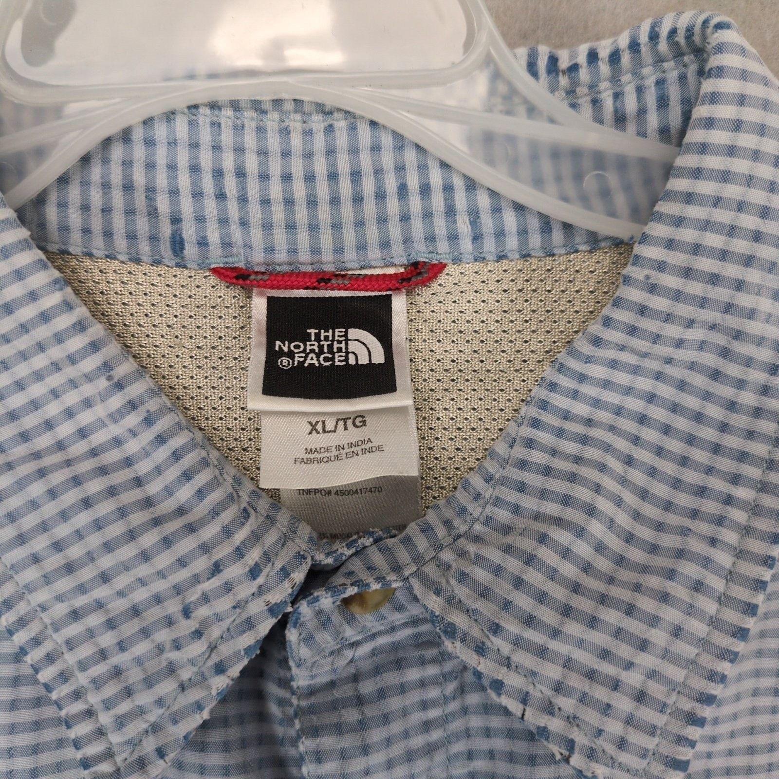 The North Face The North Face Men's XL Blue Check Button Up Shirt Size US XL / EU 56 / 4 - 2 Thumbnail