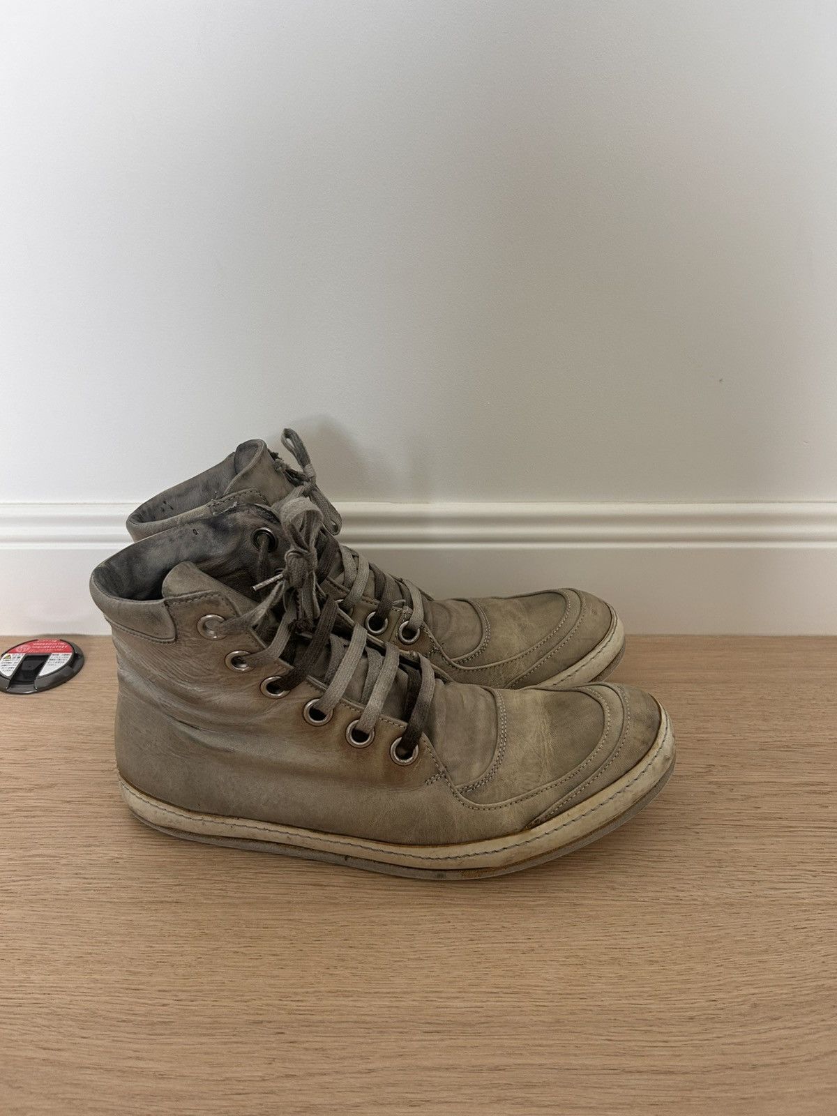 A1923 A1923 High Top Sneakers Beige Horse Size US 10 / EU 43 - 2 Thumbnail