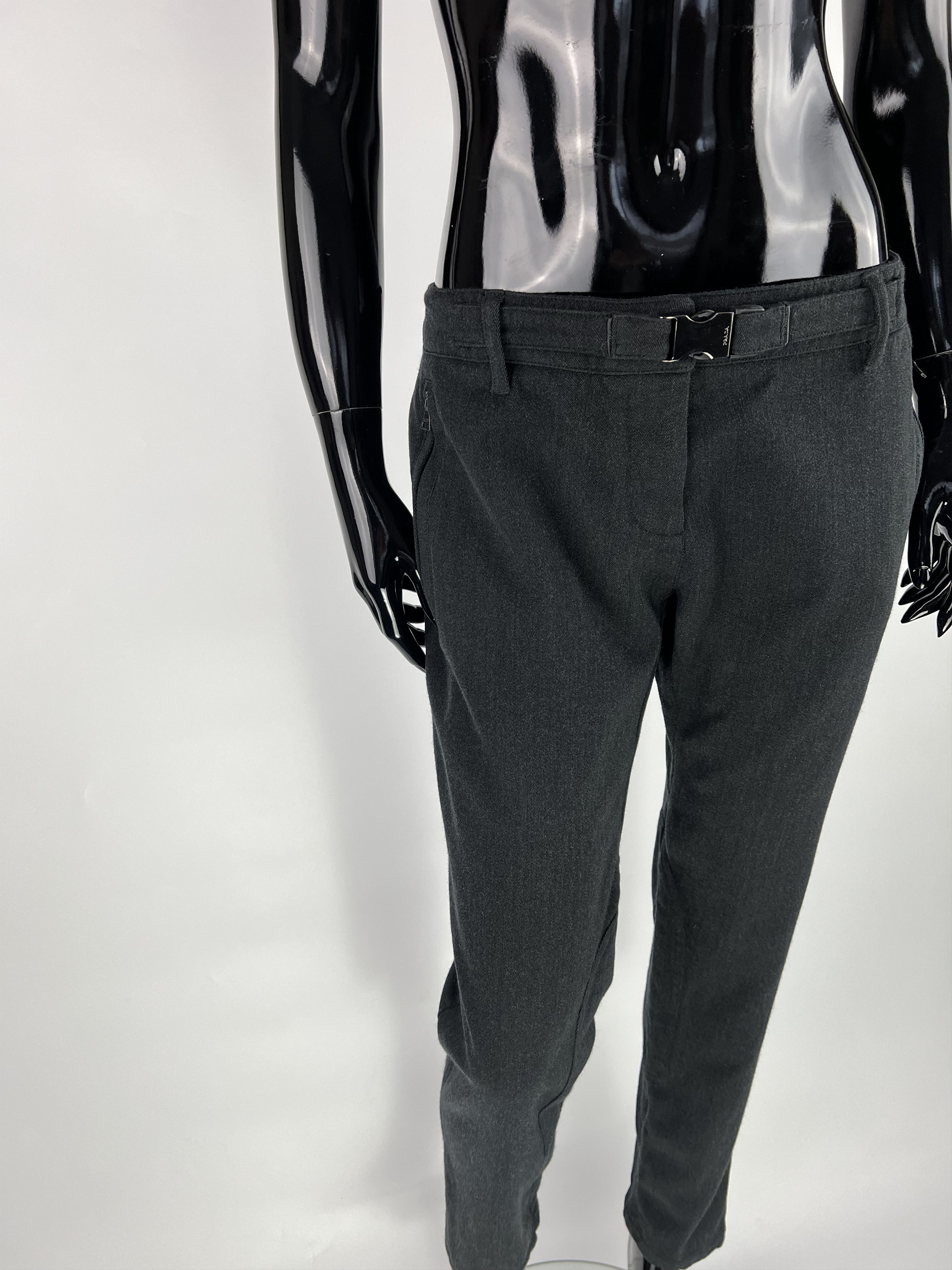 Prada Prada Wool Belted Pants Size 32" / US 10 / IT 46 - 6 Thumbnail