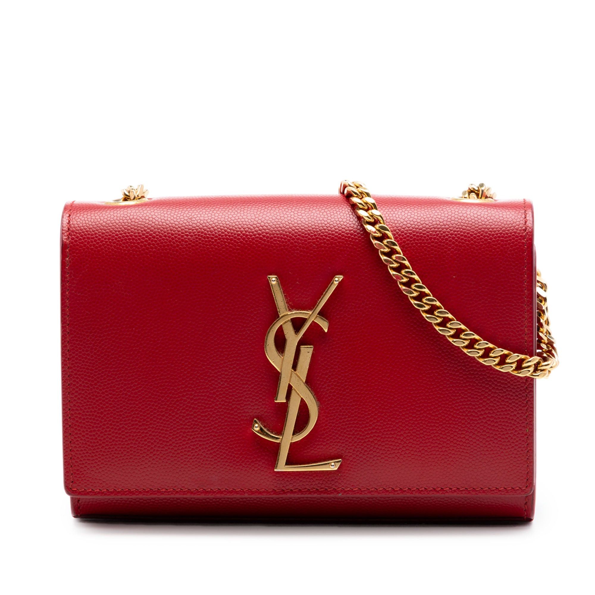 Saint Laurent Paris Small Grain De Poudre Monogram Kate Crossbody Size ONE SIZE - 1 Thumbnail