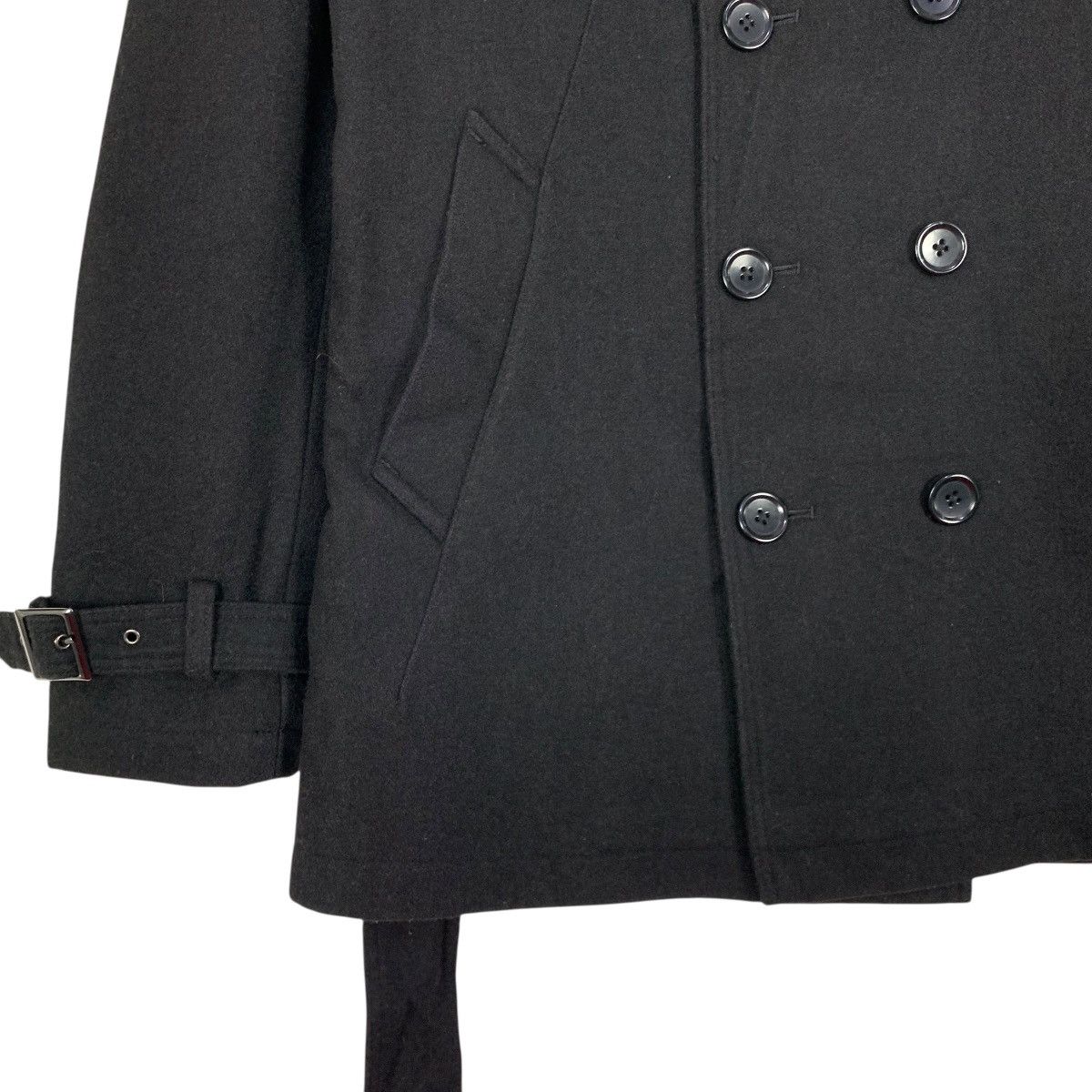 If Six Was Nine Vintage Semanticdesign Wool Short Trench Coat Black Size US S / EU 44-46 / 1 - 5 Thumbnail