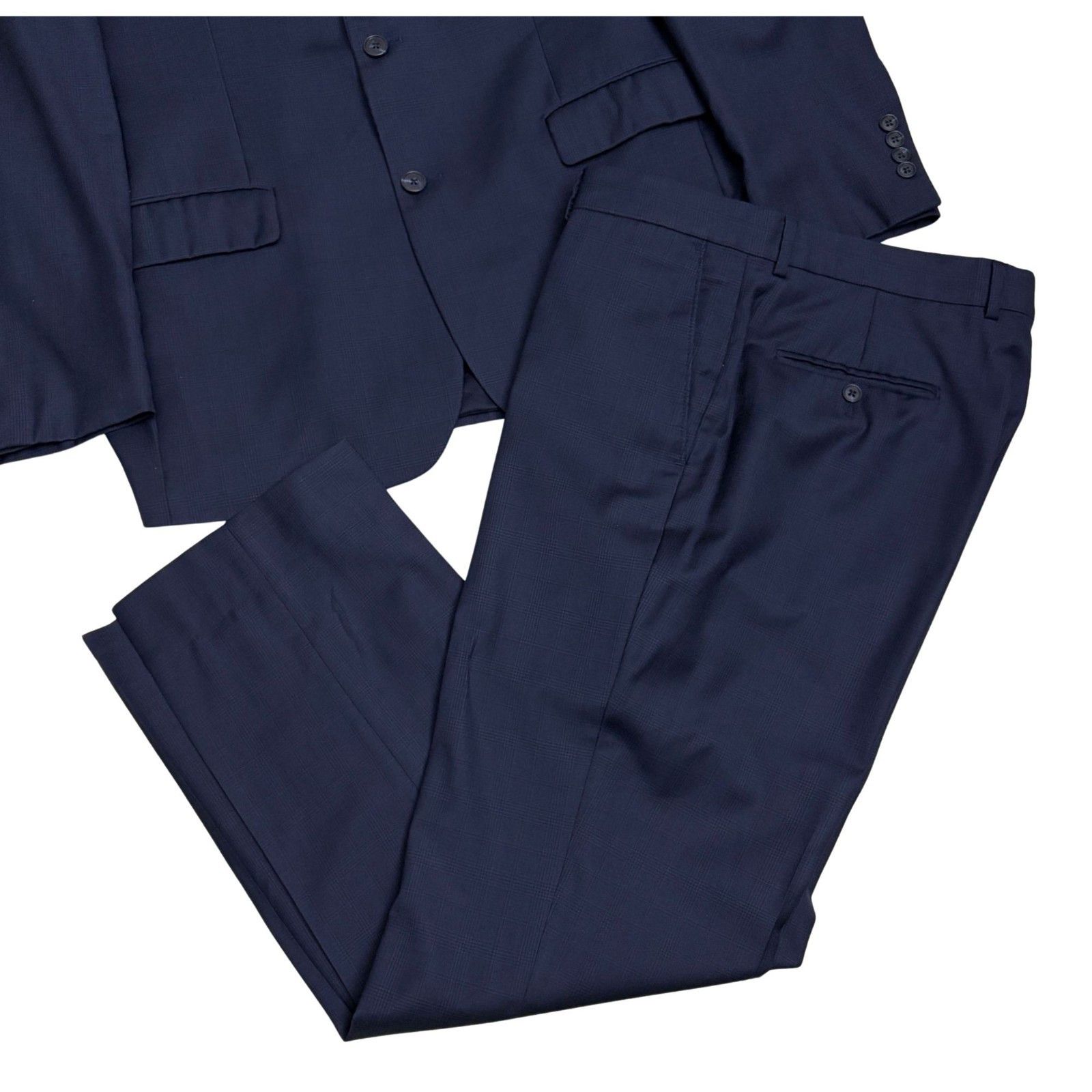 Jos. A. Bank Jos A Bank Suit Blue Plaid Blazer & Pants Business XL (44R) Size 44R - 7 Thumbnail