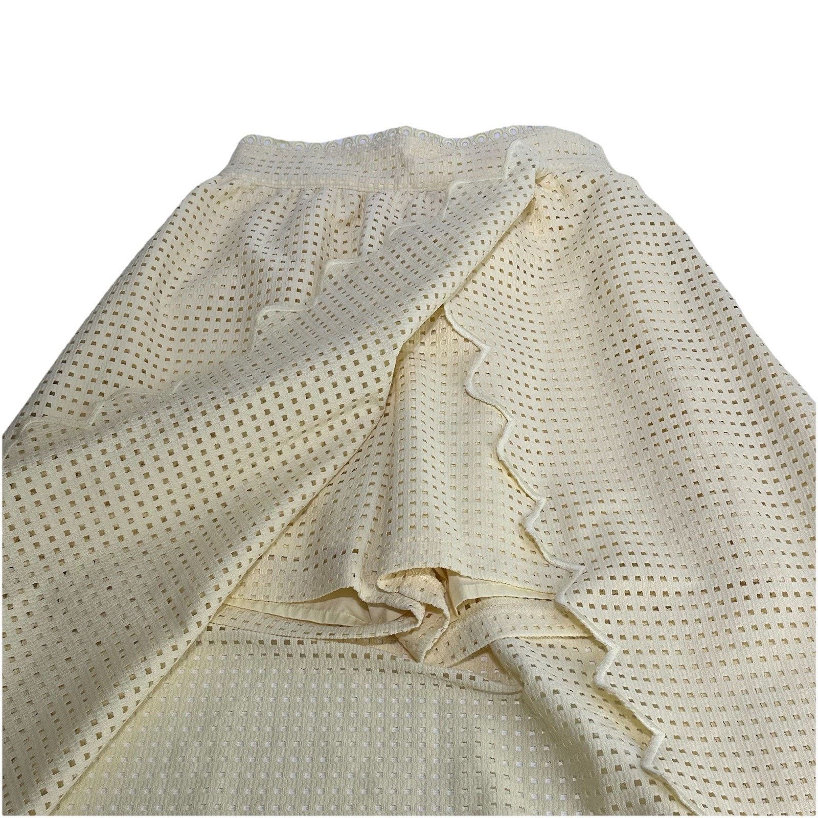 Other snidel yellow eyelet ruffle layered maxi skirt skort Size 0 Size 25" / US 0 / IT 36 - 3 Thumbnail