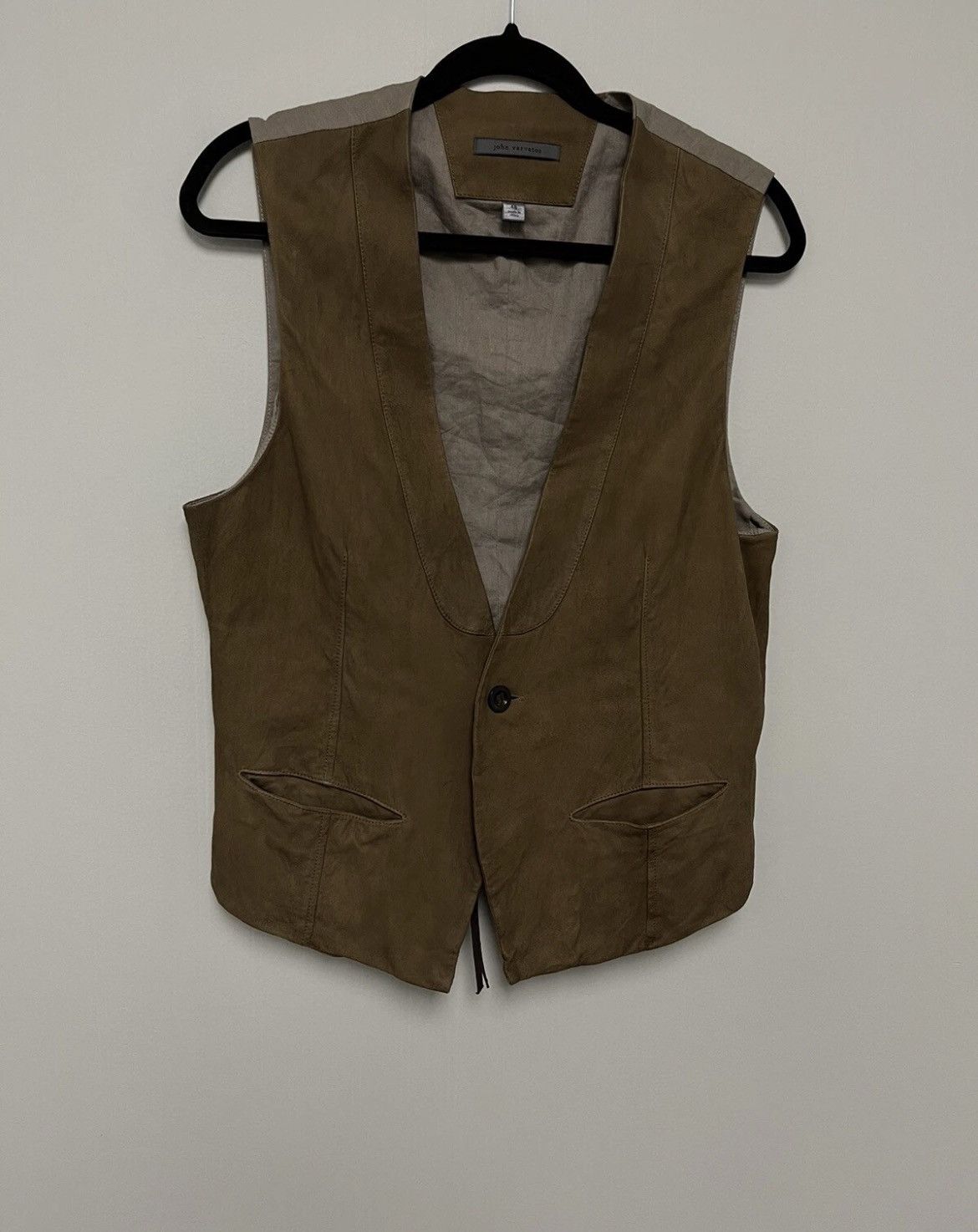 John Varvatos Cutaway Suede Vest EU 48 USA 38 Size US M / EU 48-50 / 2 - 5 Thumbnail