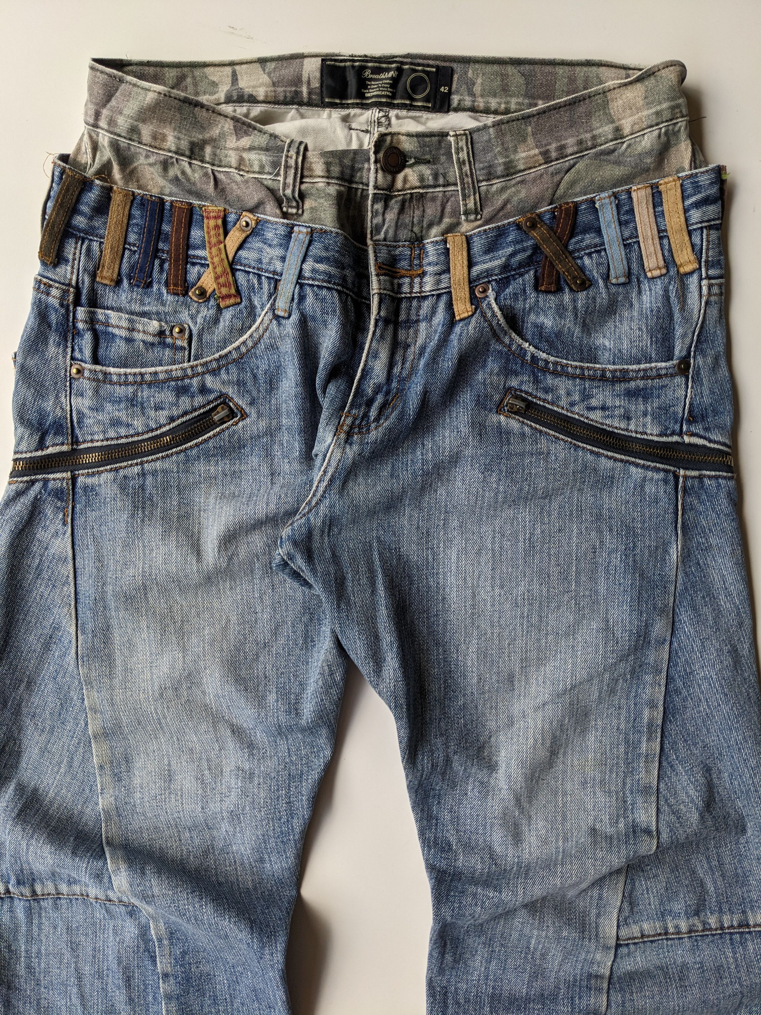 Japanese Brand Breathmint double waist camo jeans Size US 31 - 3 Thumbnail