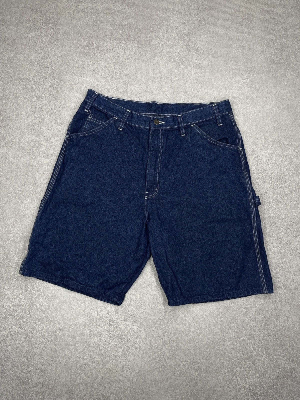 Dickies Vintage Dickies Carpenter Denim Shorts Navy U3994RN Size US 36 / EU 52 - 7 Thumbnail