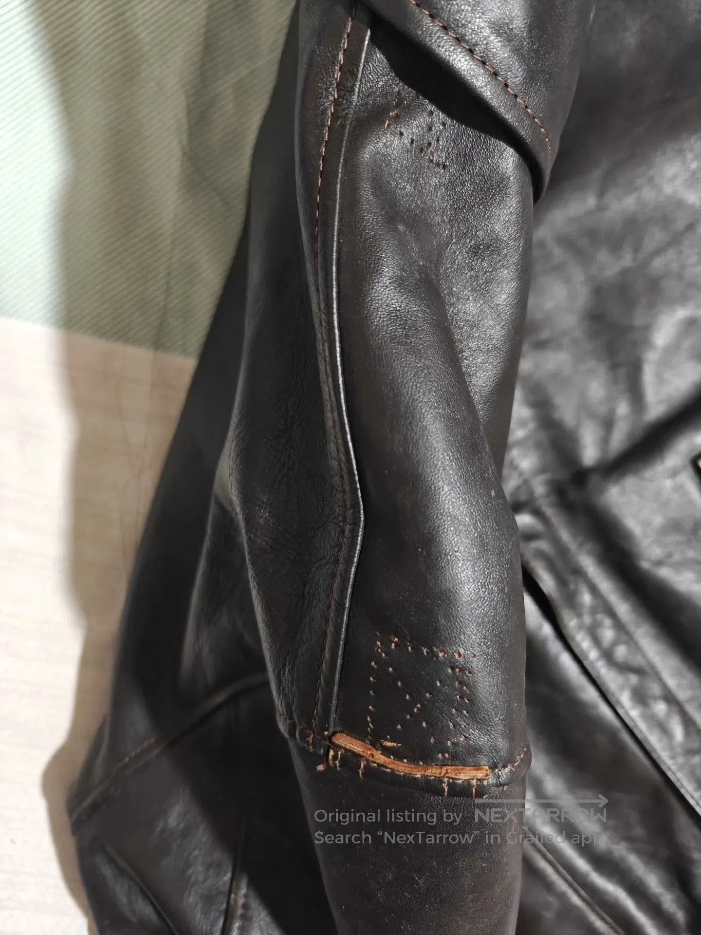 Vintage A2 Himalayan Leather Flight Jacket. Size US S / EU 44-46 / 1 - 8 Thumbnail
