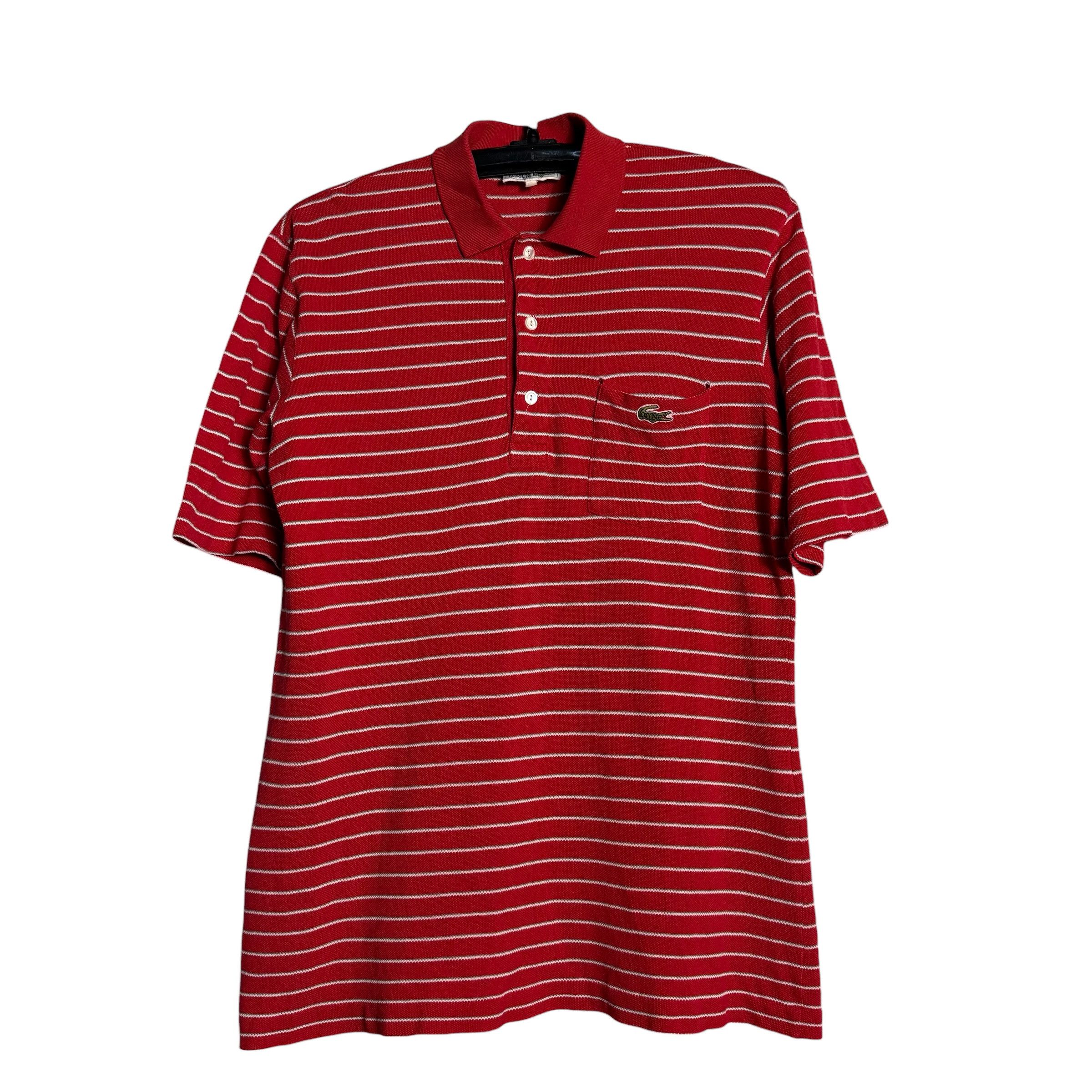 Lacoste 🔥RARE🔥Vintage Chemise Lacoste Stripes Single Pocket Polo Size US M / EU 48-50 / 2 - 1 Thumbnail