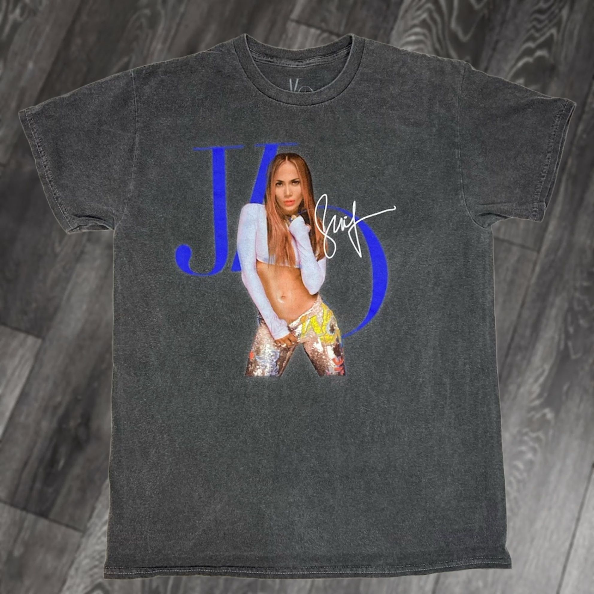Vintage VINTAGE Jennifer Lopez JLO Graphic T-shirt Women Medium Gray Short Sleeve Music Size M / US 6-8 / IT 42-44 - 1 Thumbnail
