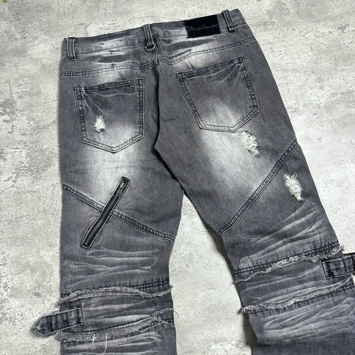 Japanese Brand Black Baccara Distressed Flared Bondage Pants Size US 32 / EU 48 - 13 Thumbnail