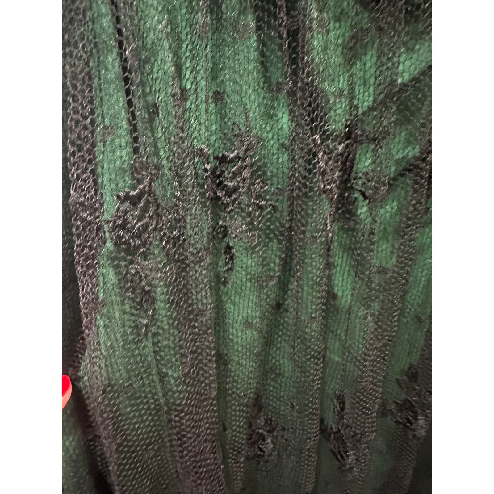 Other Miguelina Green Floral Sexy Sheer Lingerie Lace Slip Dress Size M / US 6-8 / IT 42-44 - 9 Thumbnail
