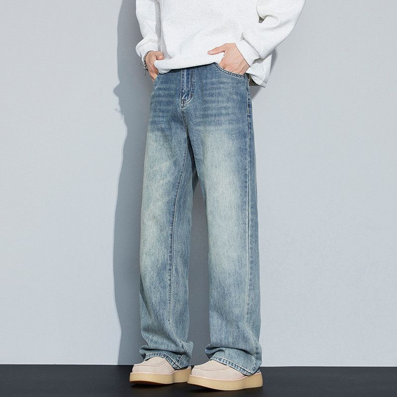 Japanese Brand Men's loose wide-leg Vibe washed vintage jeans Size US 32 / EU 48 - 2 Thumbnail