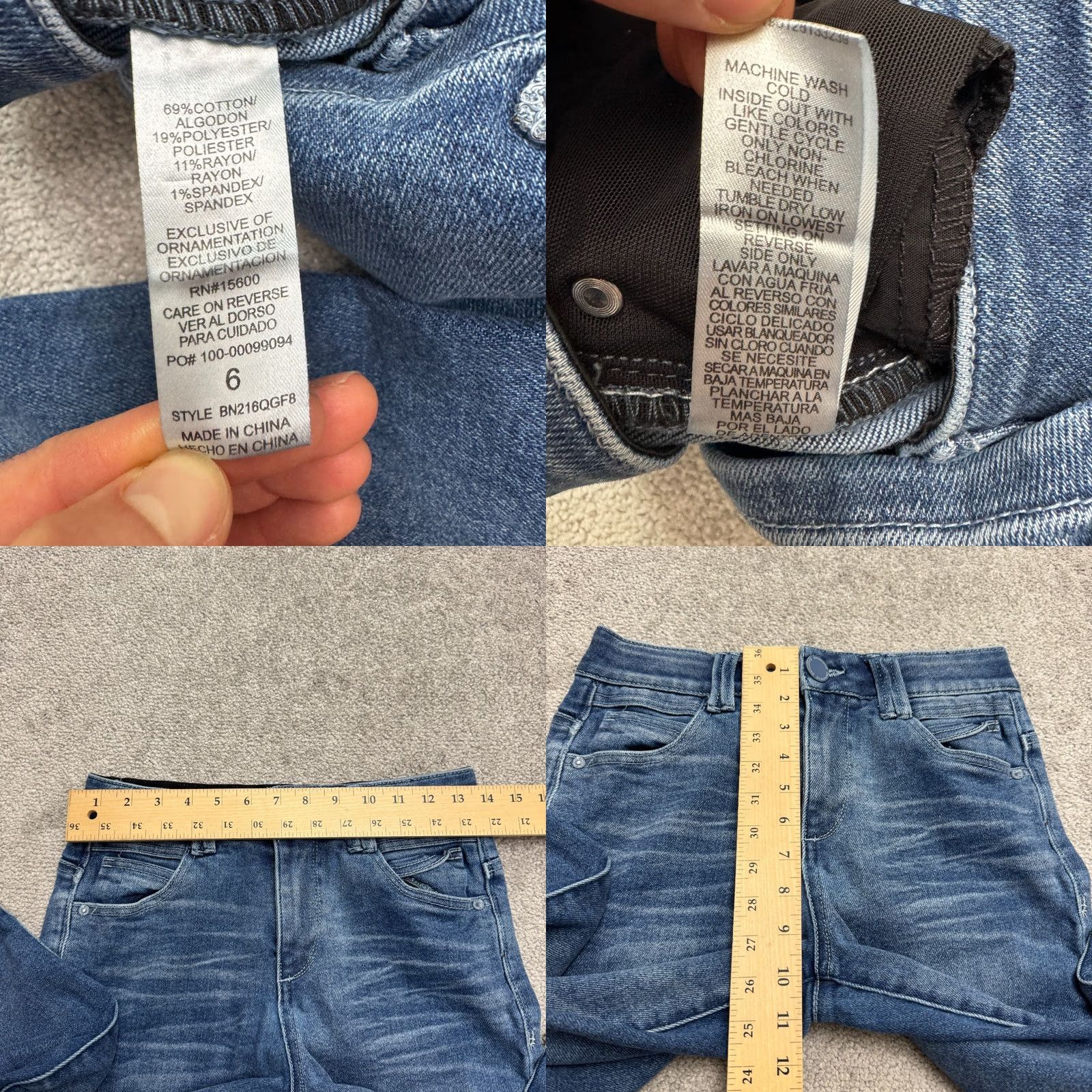 Vintage Democracy AB technology Jeans Women 6 Blue Medium Wash Straight Leg Denim Pants 5-Pocket Regular Rise Size 28" / US 6 / IT 42 - 8 Thumbnail