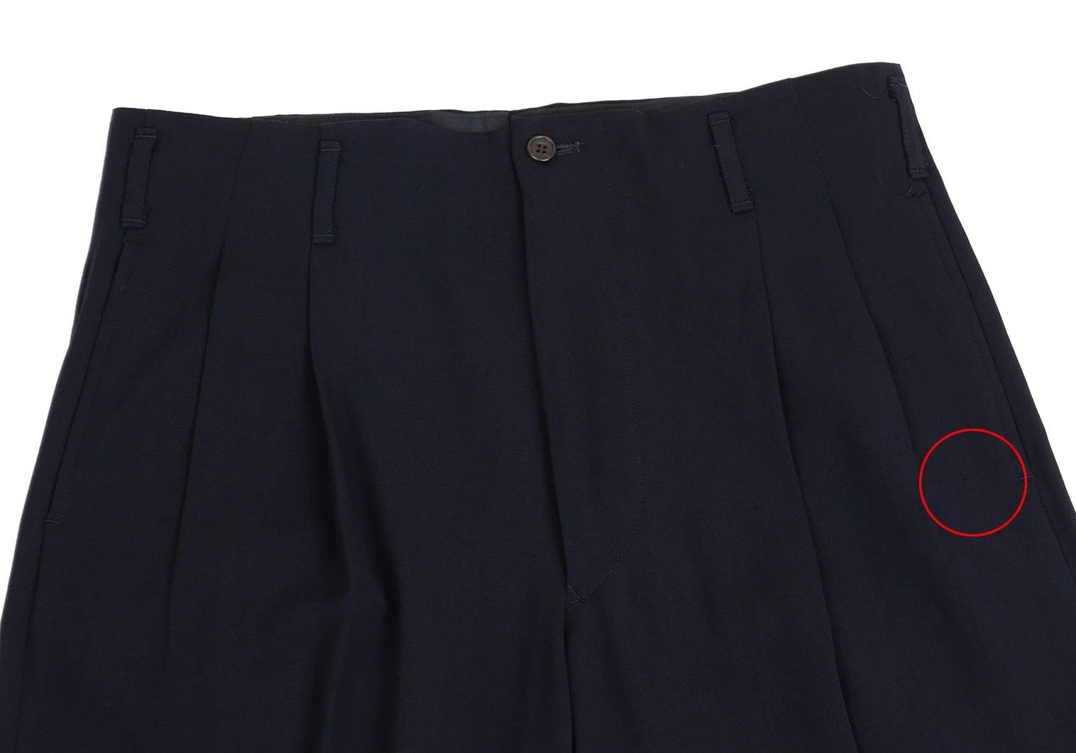 Jean Paul Gaultier Wool Tuck Pants in Navy Size 48 Size US 32 / EU 48 - 2 Thumbnail