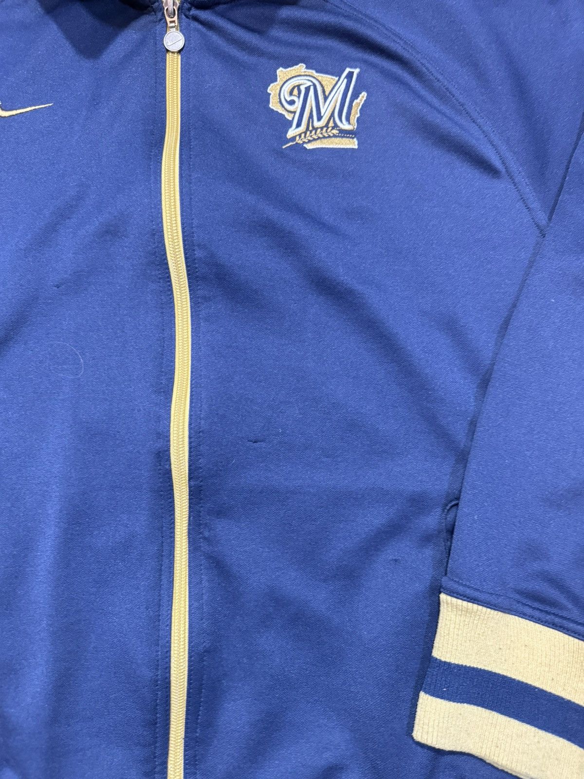 Nike × Vintage Vintage Milwaukee Brewers Nike Track Jacket Size US L / EU 52-54 / 3 - 4 Thumbnail
