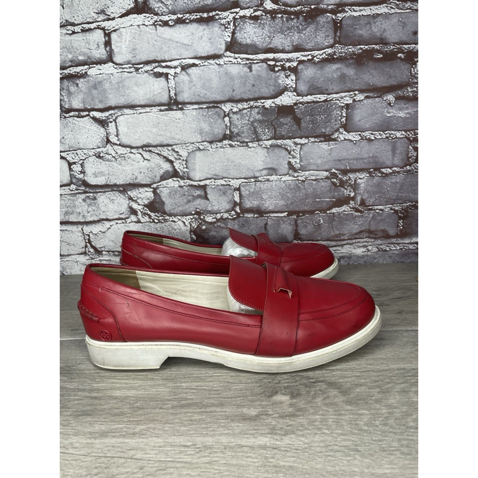 Tory Burch Tory Burch Red Leather Pocket Tee Casual Golf Shoes Women’s Size US 11 / IT 41 - 5 Thumbnail