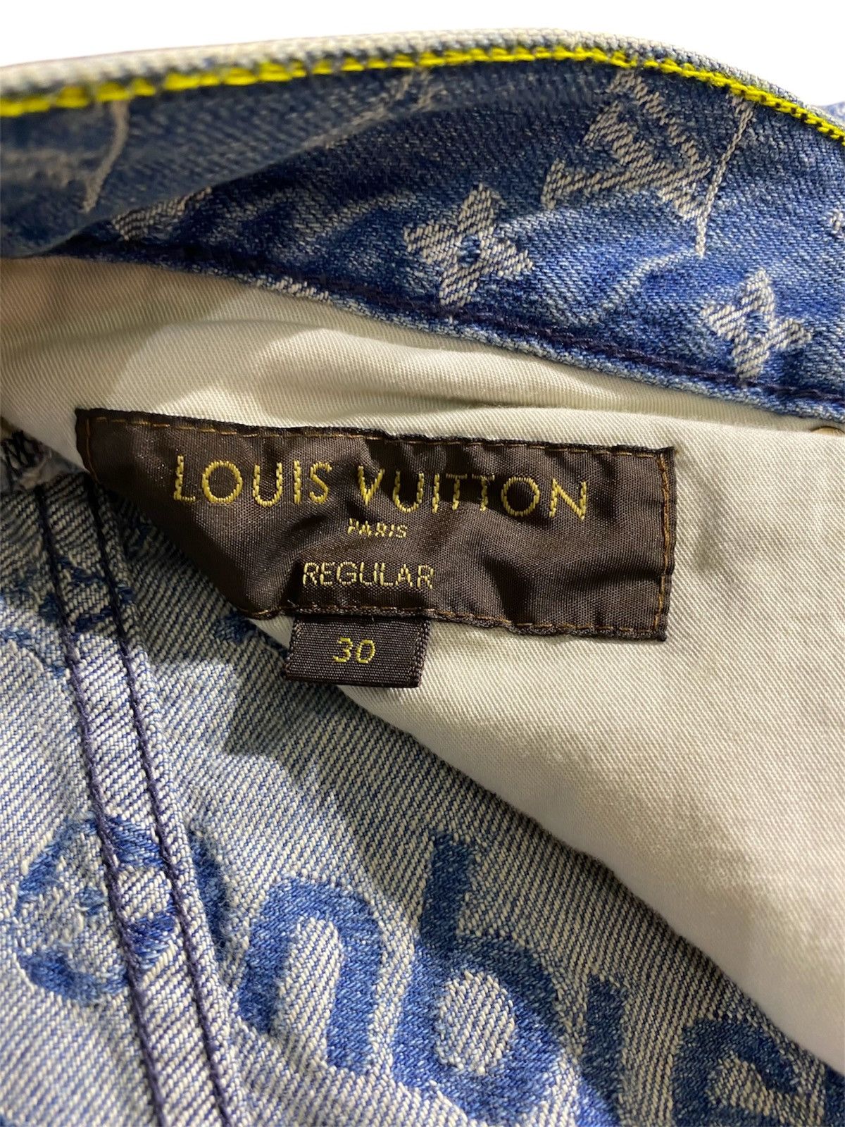 Louis Vuitton × Supreme Louis Vuitton X SUPREME 30 Blue Denim Jeans Monogram Size US 30 / EU 46 - 12 Thumbnail