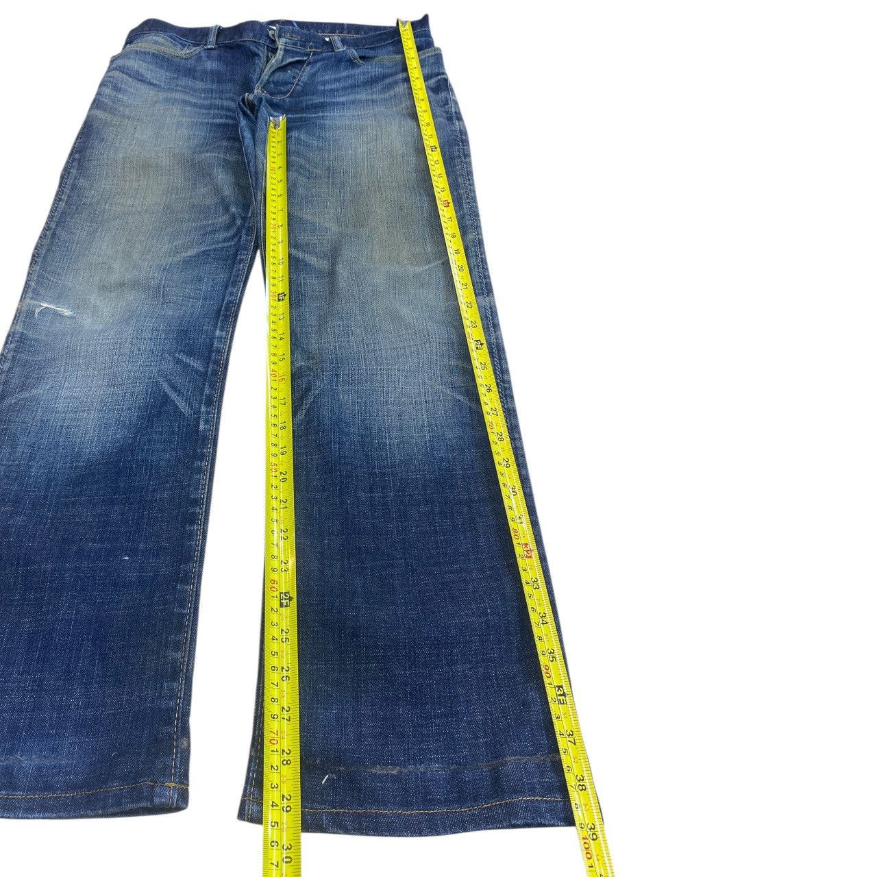 Other Japanese Brand Whiskers Faded Wash Style Loose Jeans Size US 33 - 7 Thumbnail