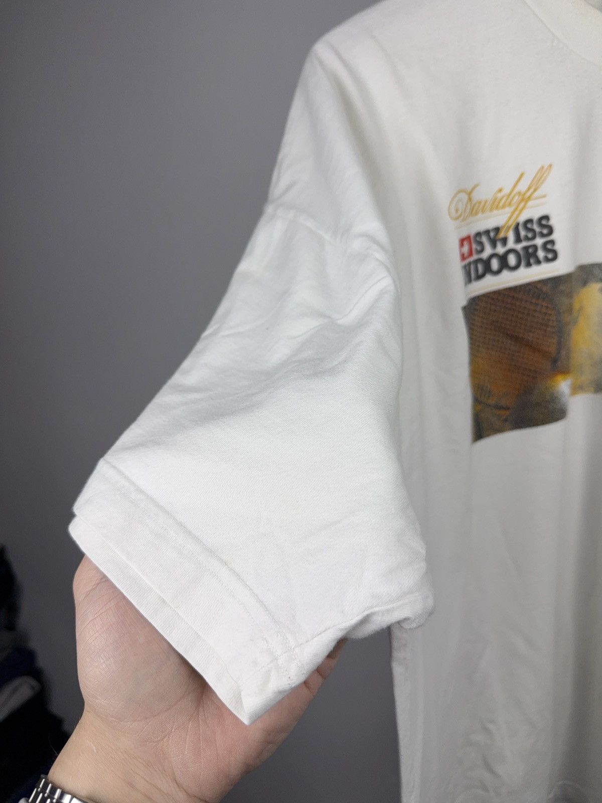 Nike Vintage Nike Swiss Indoors Basel Davidoff Tennis T-Shirt Size US XXL / EU 58 / 5 - 8 Thumbnail