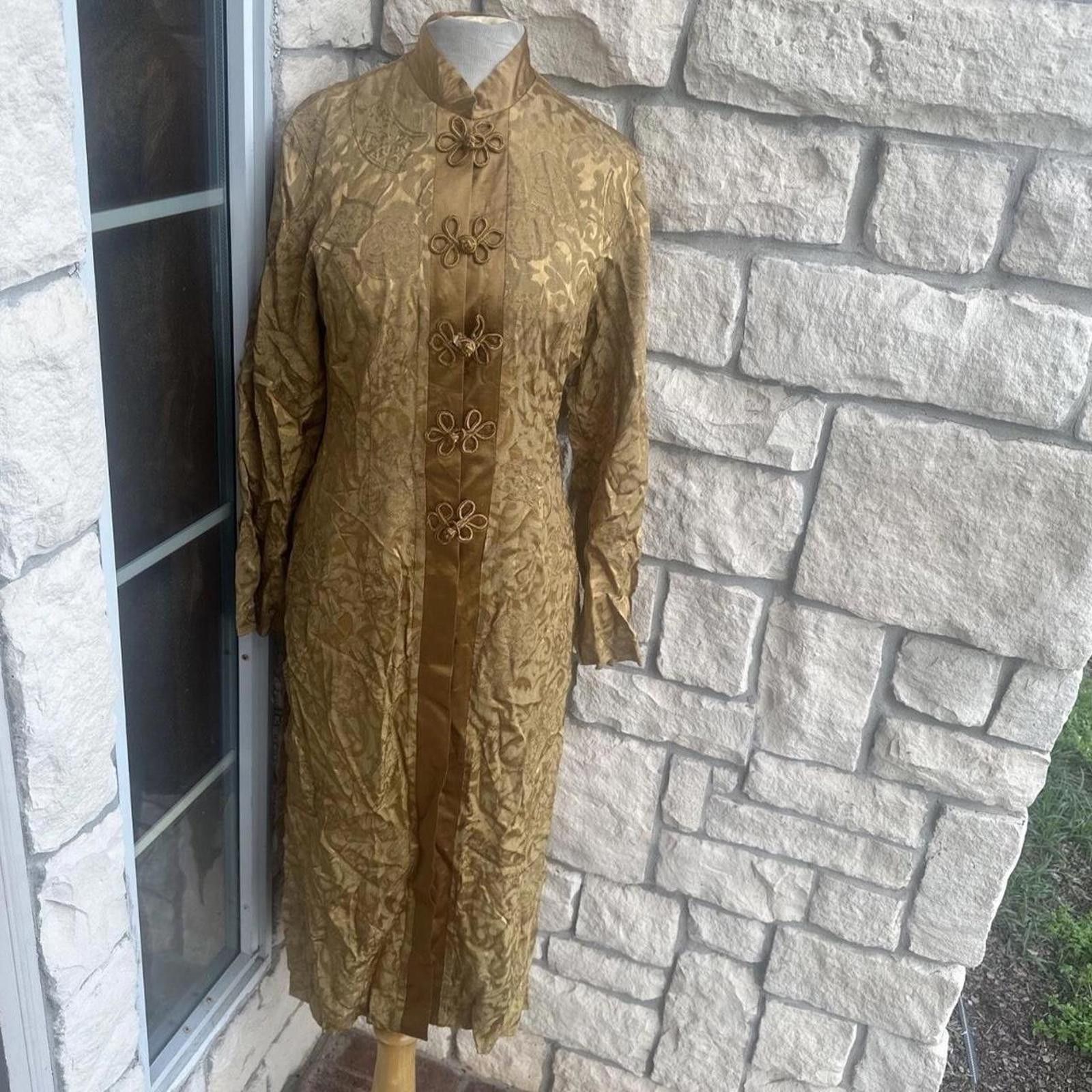 Other Gold and tan vintage Chinese-inspireddress #floral Size M / US 6-8 / IT 42-44 - 1 Thumbnail