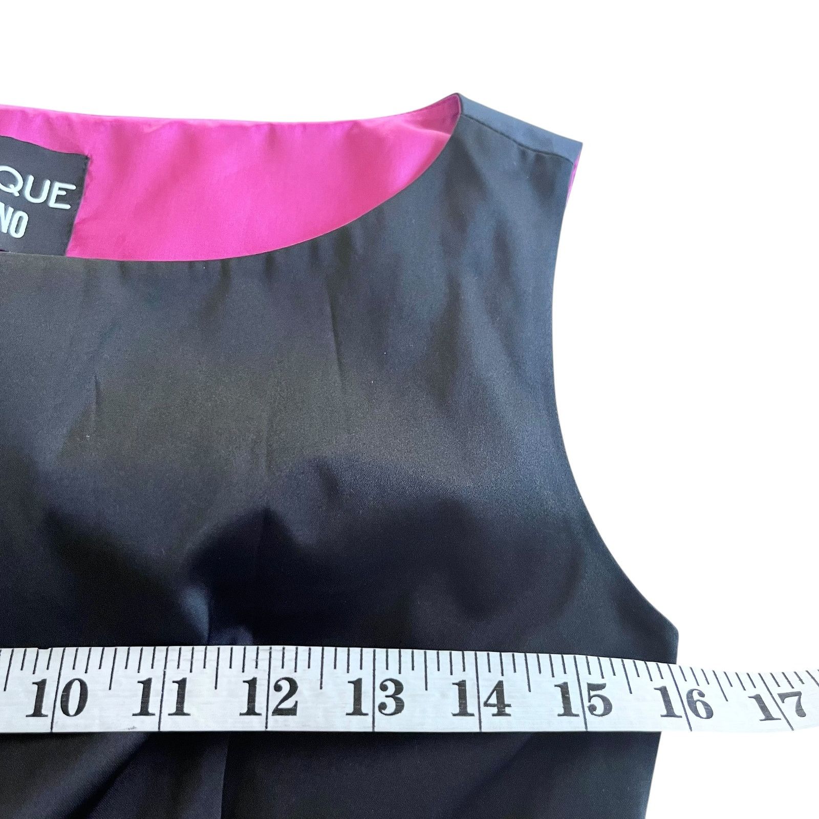 Moschino Moschino Boutique Black Fuchsia Pink Bow Sleeveless Blouse Size M / US 6-8 / IT 42-44 - 4 Thumbnail