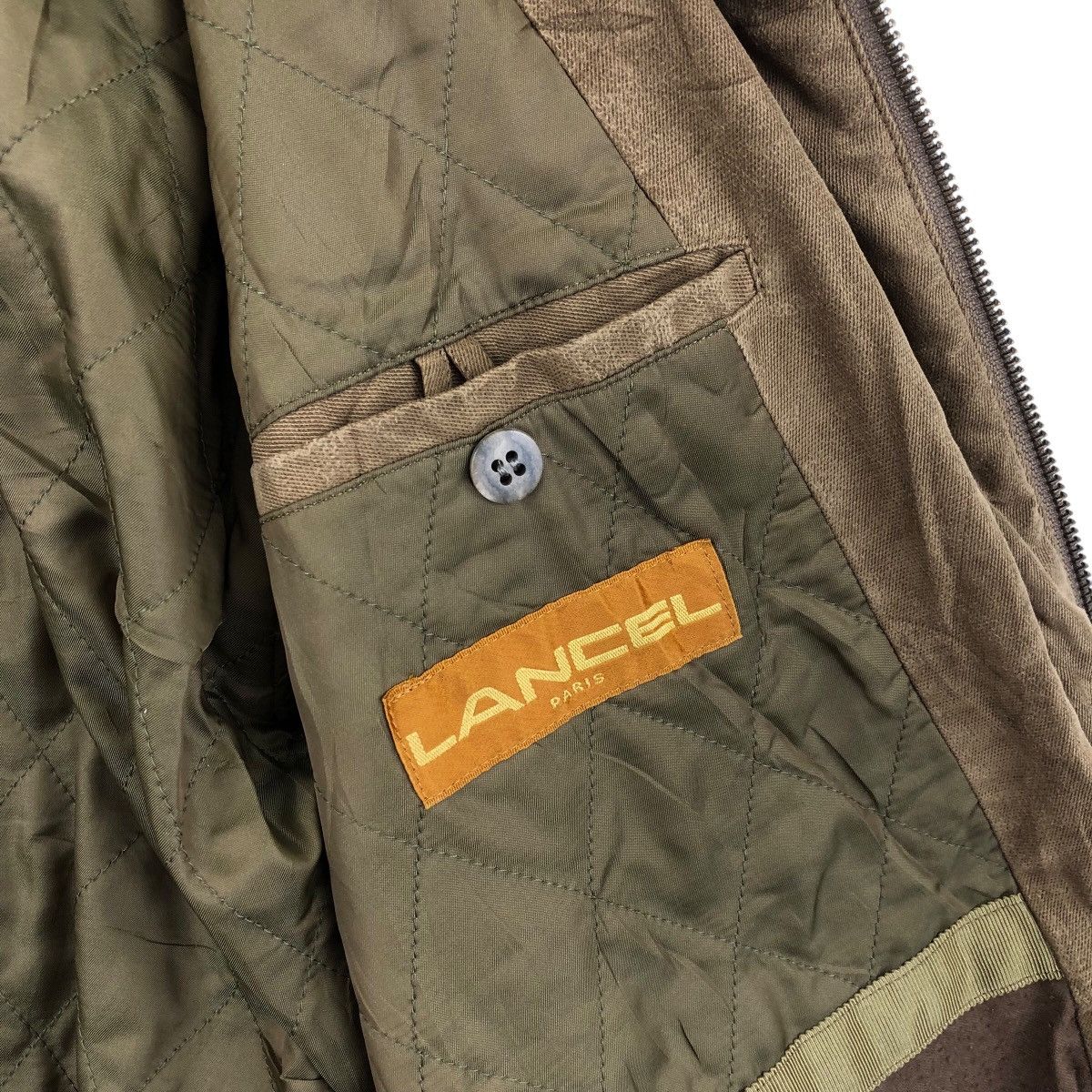 Lancel LANCEL Brown Outdoor Hunting Suede Panels JAPAN Heavy Coat Size US L / EU 52-54 / 3 - 8 Thumbnail