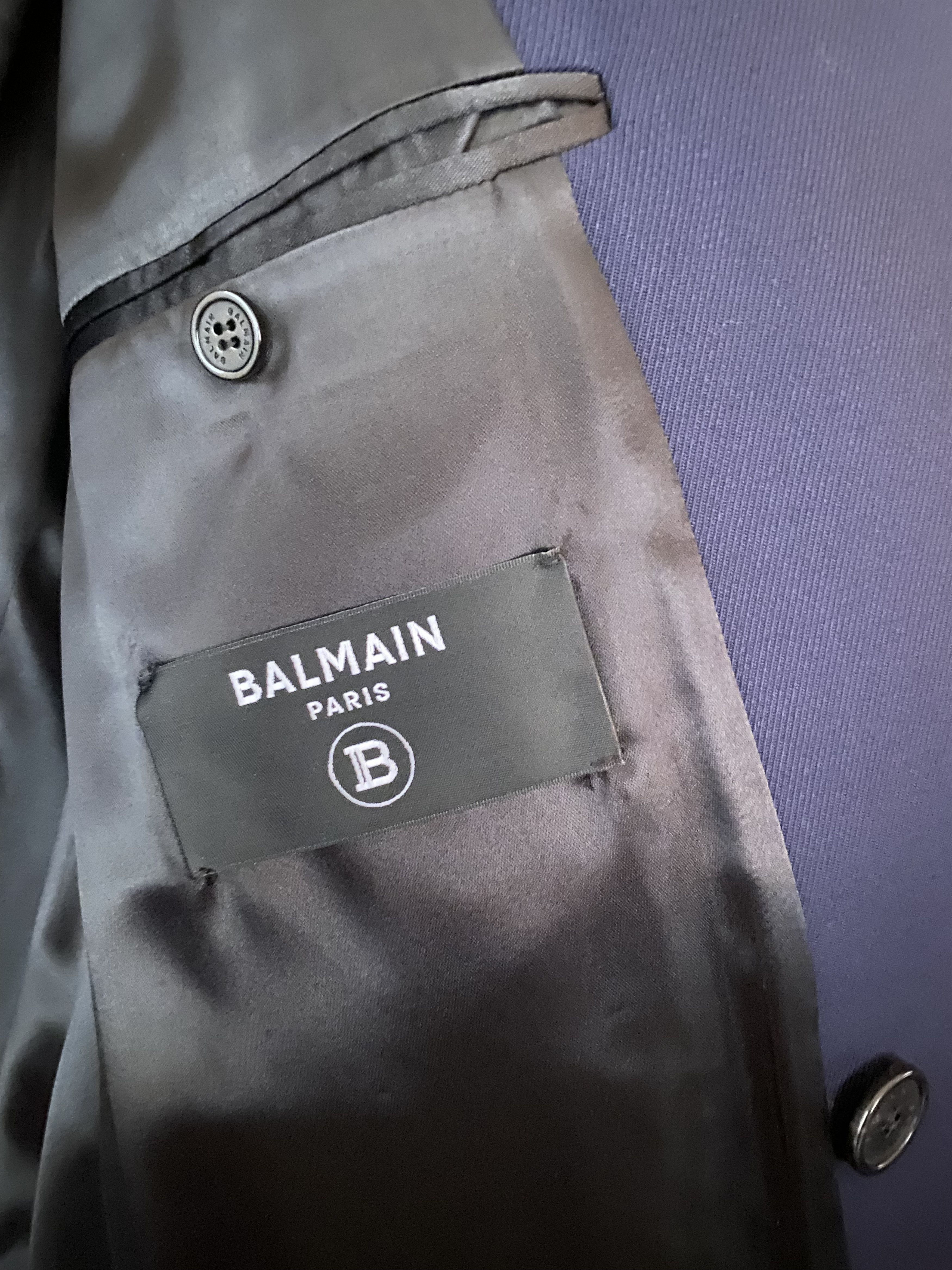 Balmain Balmain Double Breasted Virgin Wool Blazer Size 44R - 5 Thumbnail