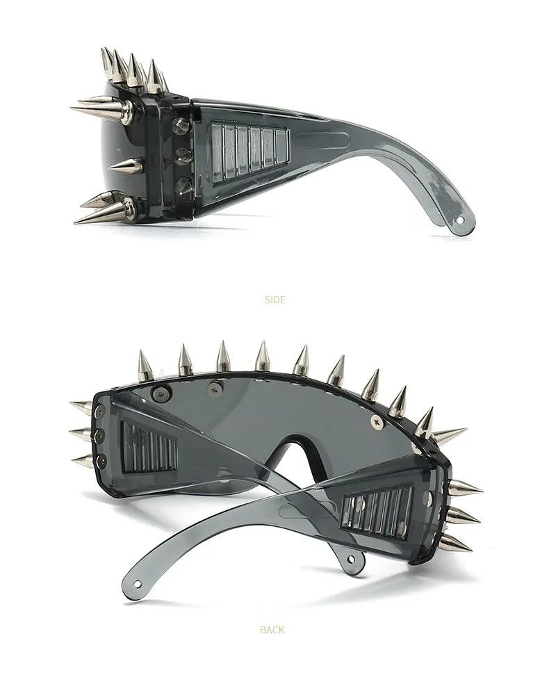 Designer Steampunk Big Frame Nail Rivet Sunglasses Size ONE SIZE - 4 Thumbnail