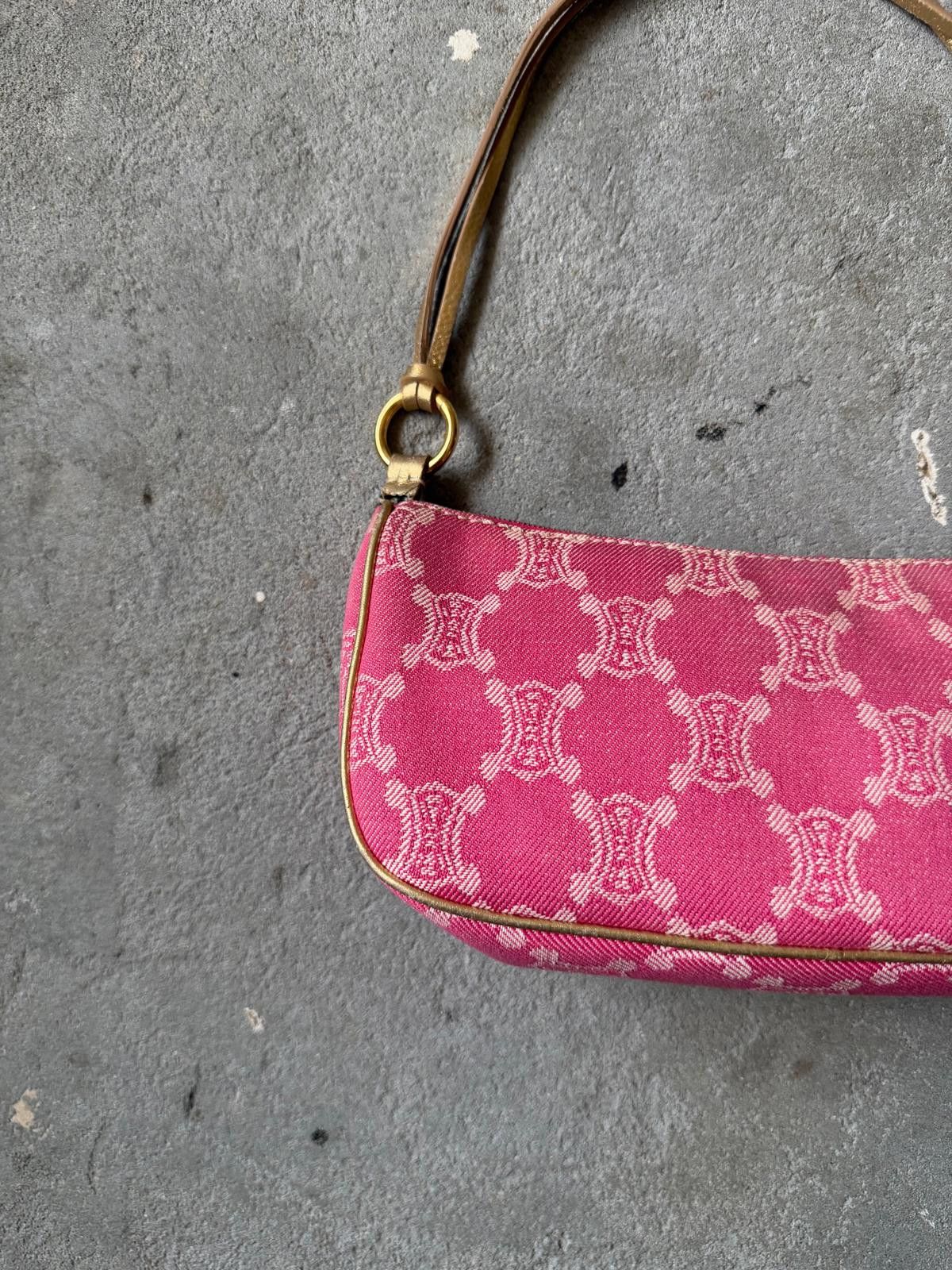 Celine Celine Macadam Denim Shoulder Bag Pink Size ONE SIZE - 7 Thumbnail
