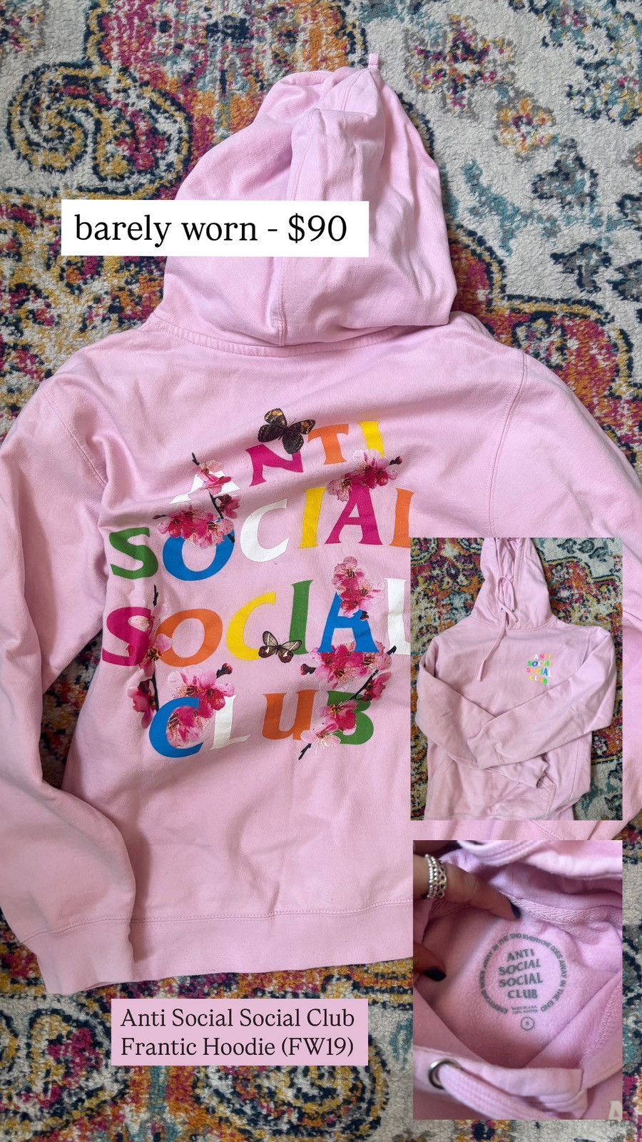 Anti Social Social Club Anti Social Social Club Frantic Hoodie (FW19) Size S / US 4 / IT 40 - 1 Thumbnail
