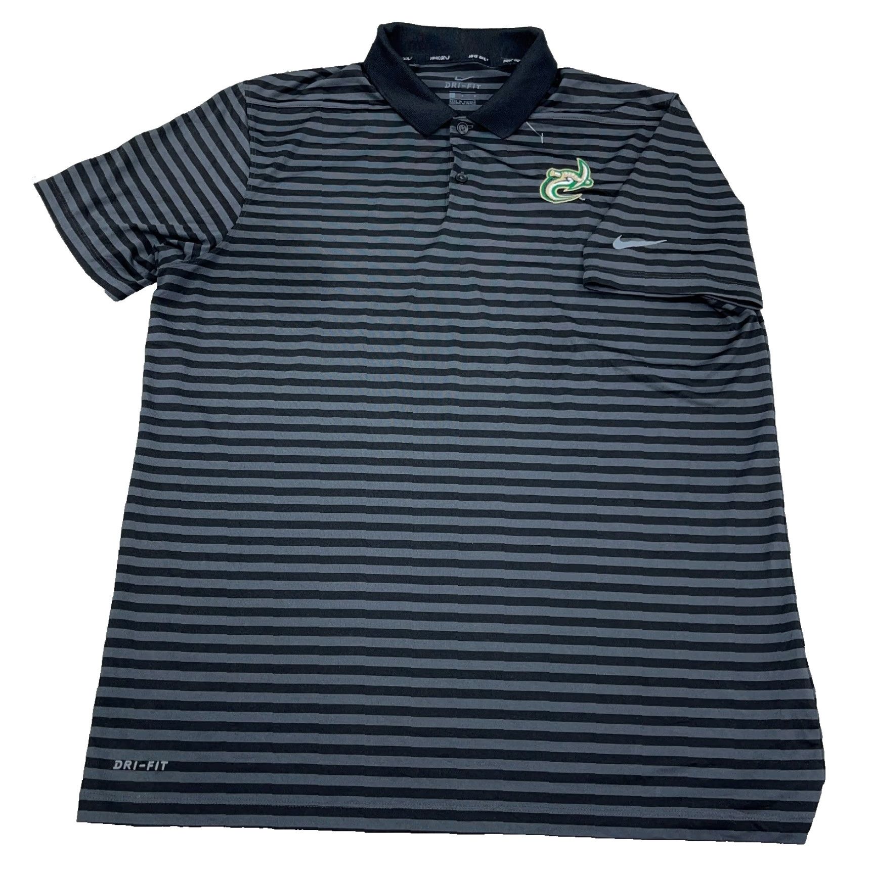 Nike VINTAGE West Virginia Miners Polo Shirt Men Large Black Gray Nike Dri-Fit Performance Size US L / EU 52-54 / 3 - 2 Thumbnail