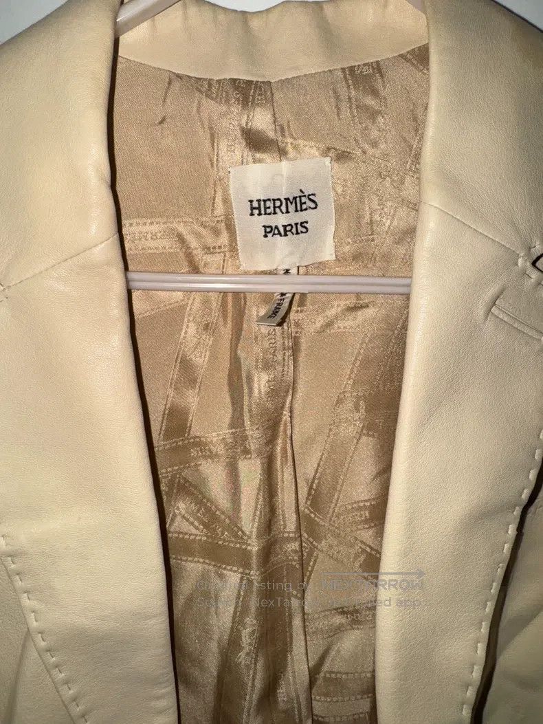 Hermes Hermes Lambskin blazer with thin silk lining Size XS / US 0-2 / IT 36-38 - 2 Thumbnail